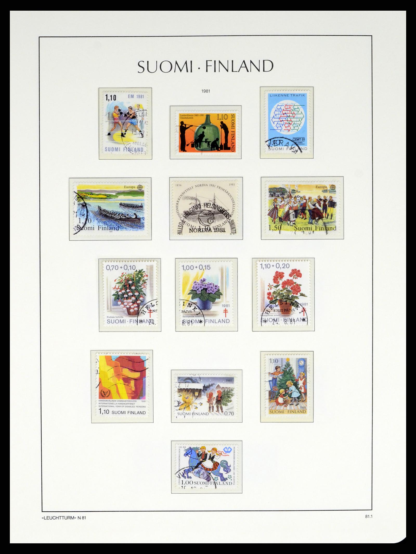 37808 072 - Postzegelverzameling 37808 Finland 1860-2014.