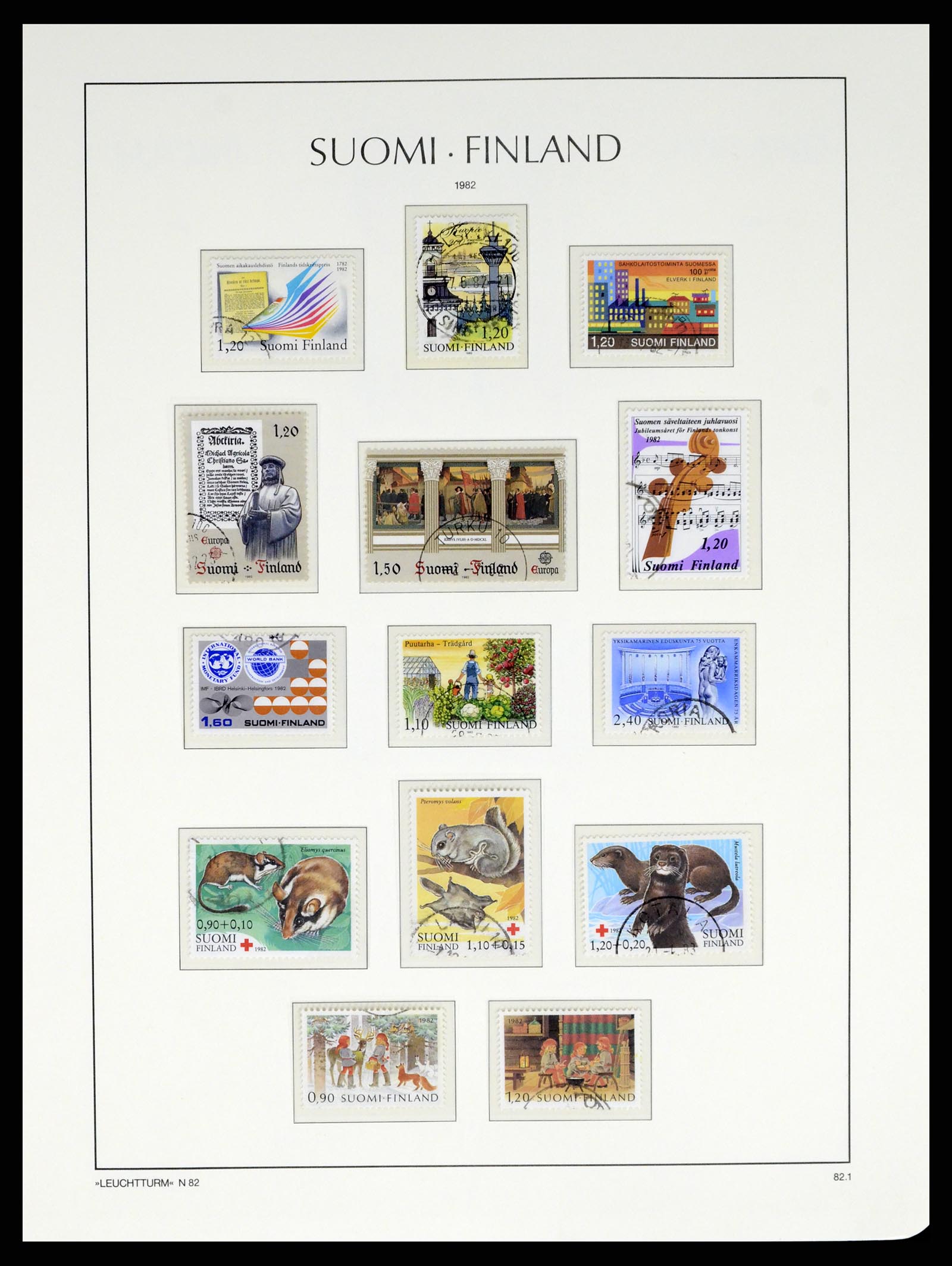 37808 073 - Postzegelverzameling 37808 Finland 1860-2014.