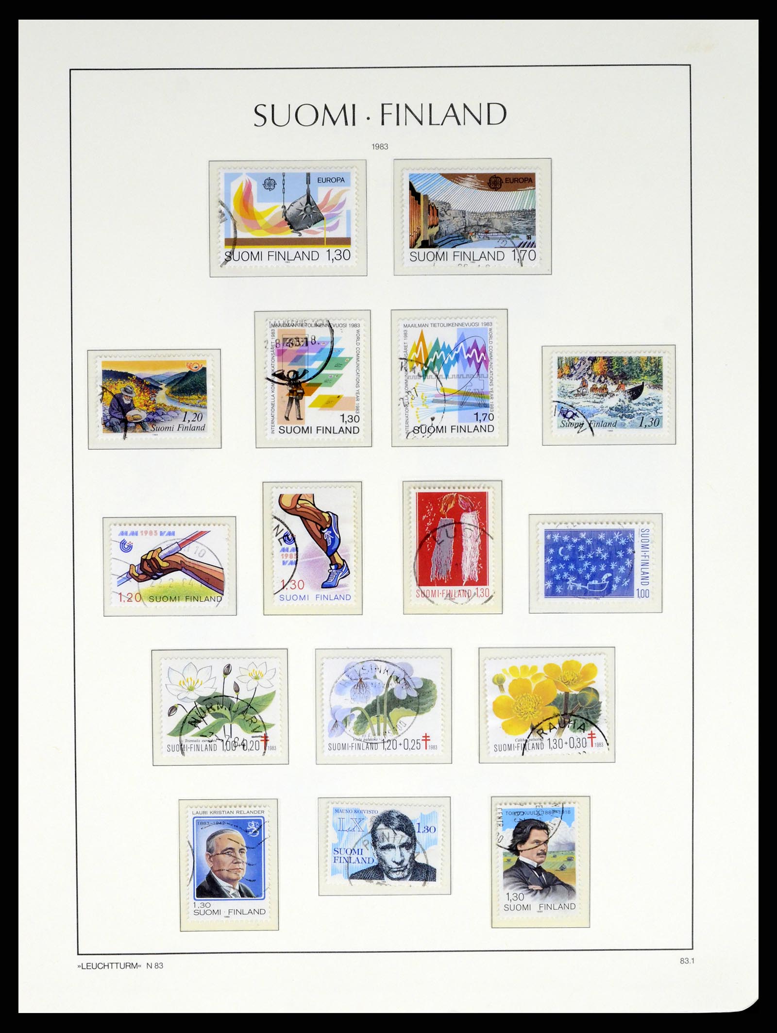 37808 075 - Postzegelverzameling 37808 Finland 1860-2014.