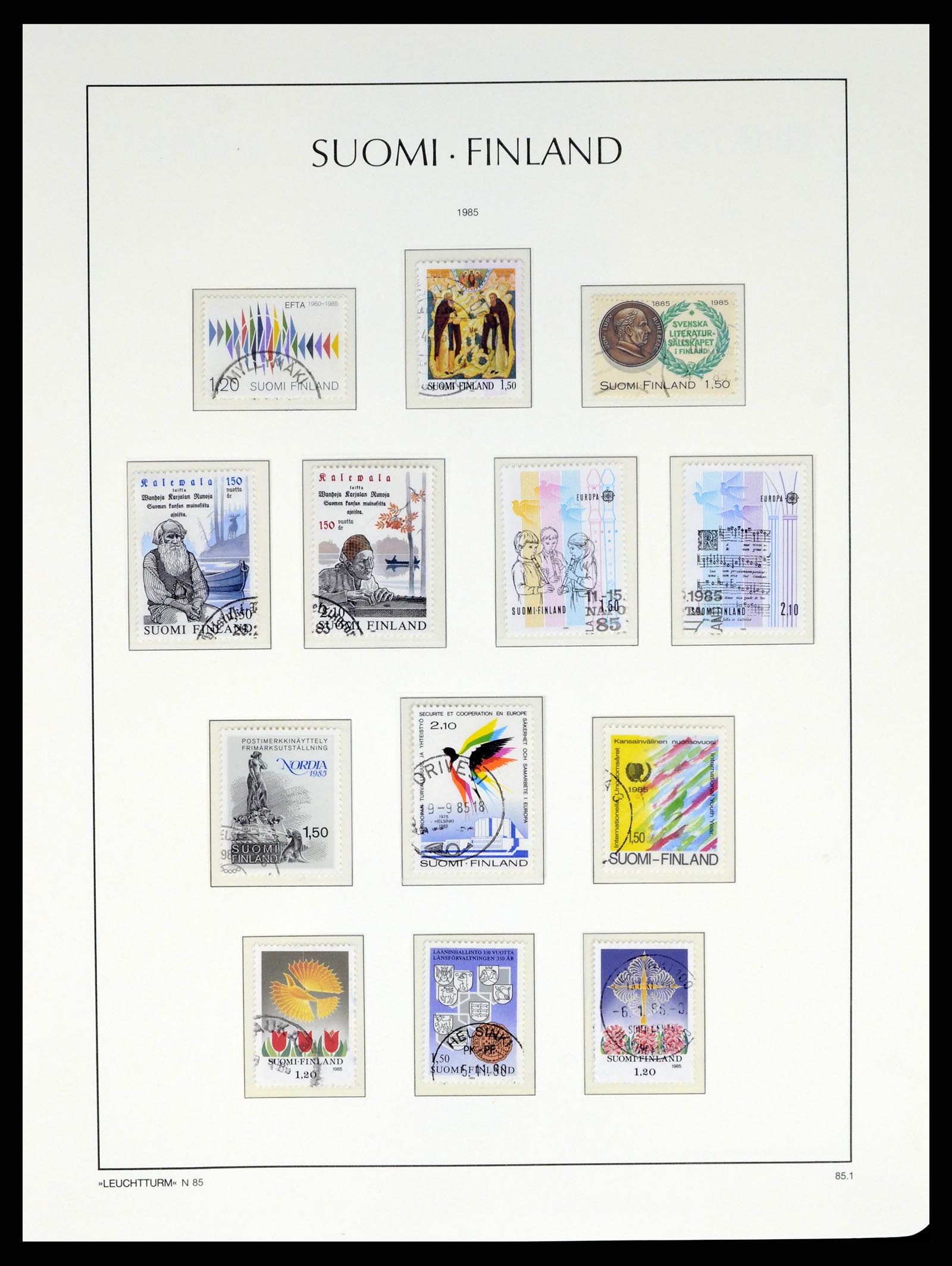 37808 077 - Postzegelverzameling 37808 Finland 1860-2014.