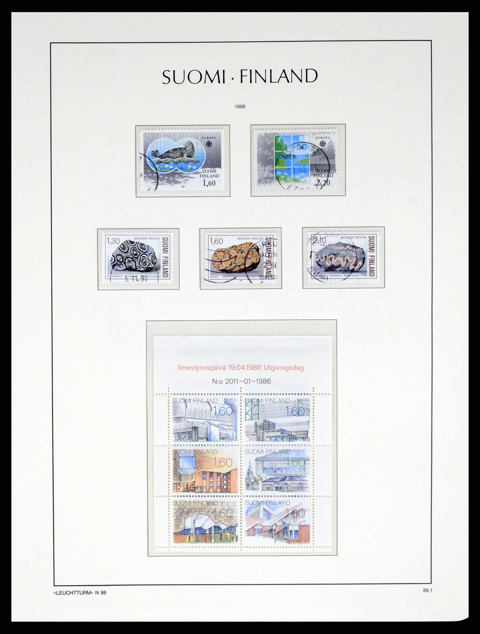 37808 080 - Postzegelverzameling 37808 Finland 1860-2014.