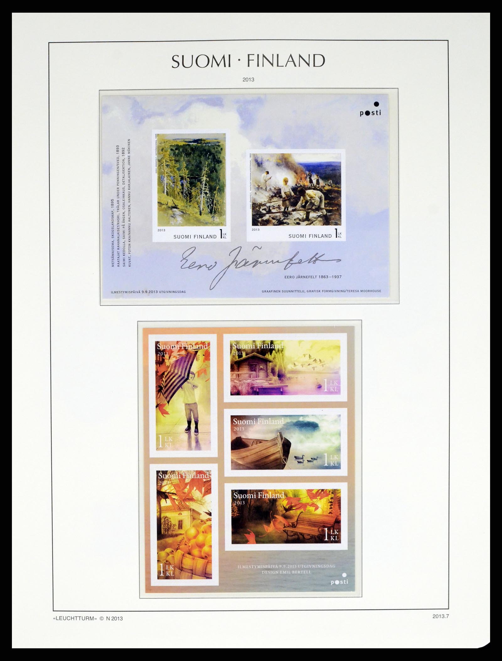 37808 224 - Stamp Collection 37808 Finland 1860-2014.