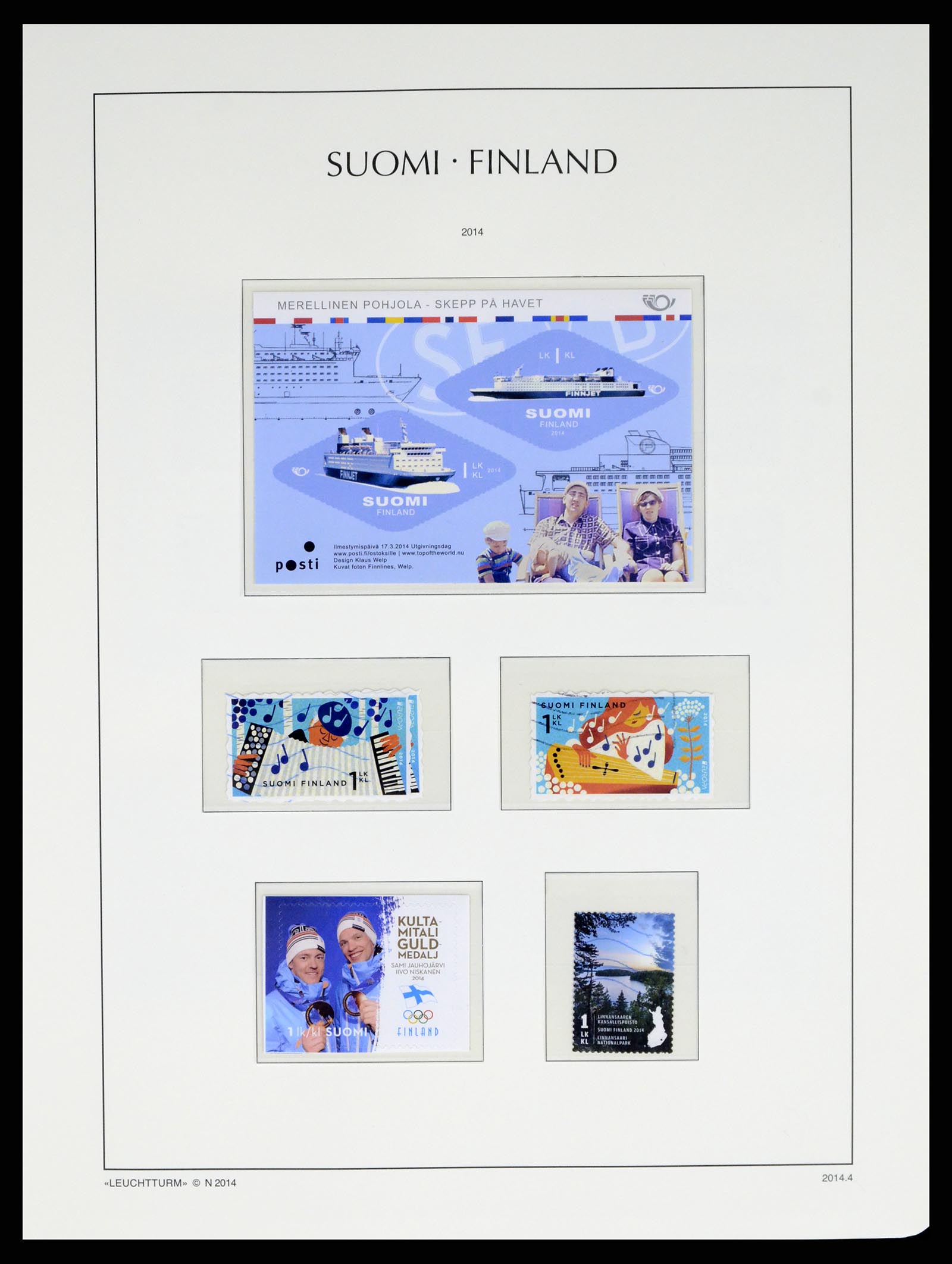 37808 229 - Postzegelverzameling 37808 Finland 1860-2014.