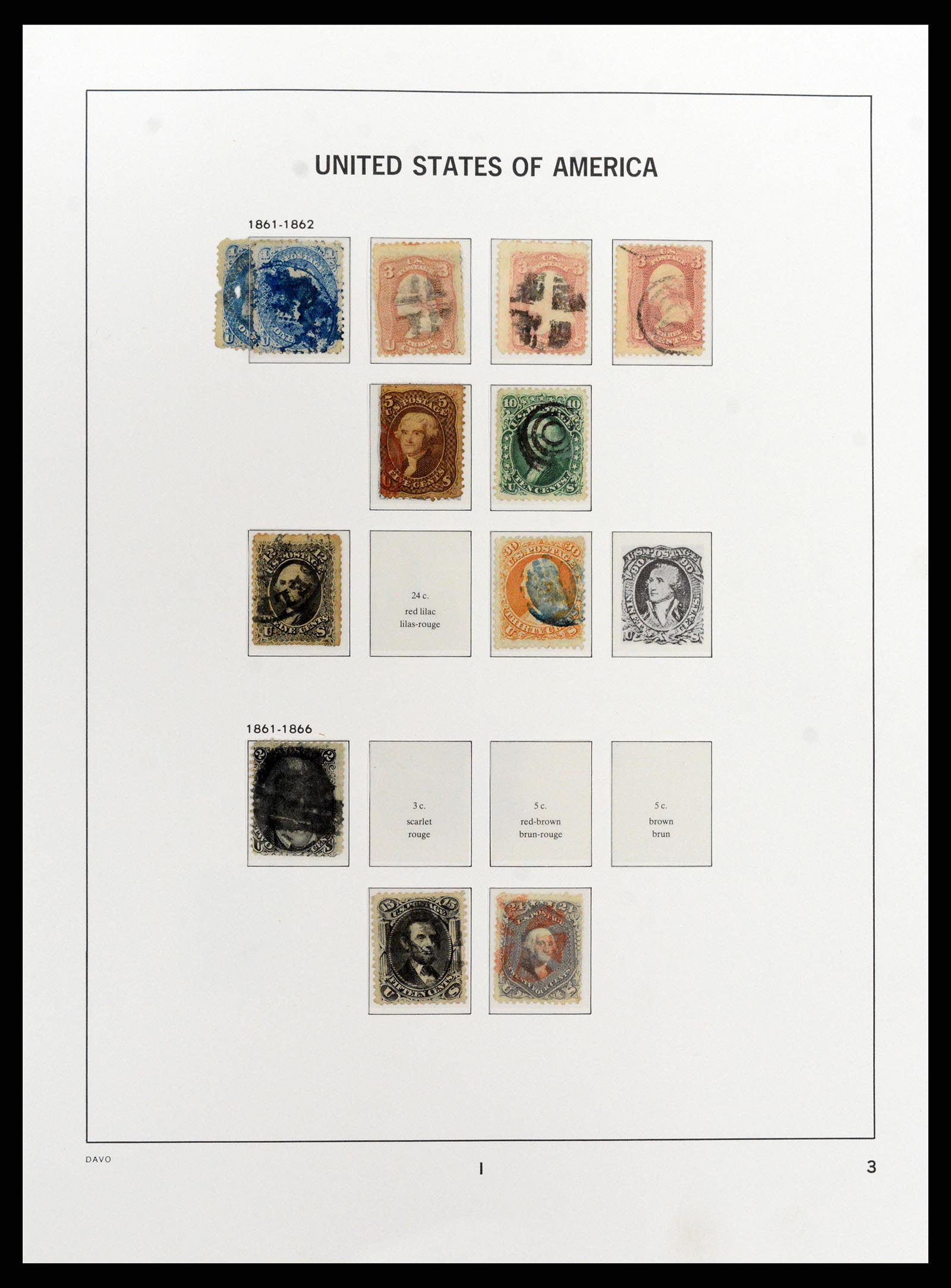 37810 005 - Postzegelverzameling 37810 USA 1851-2000.