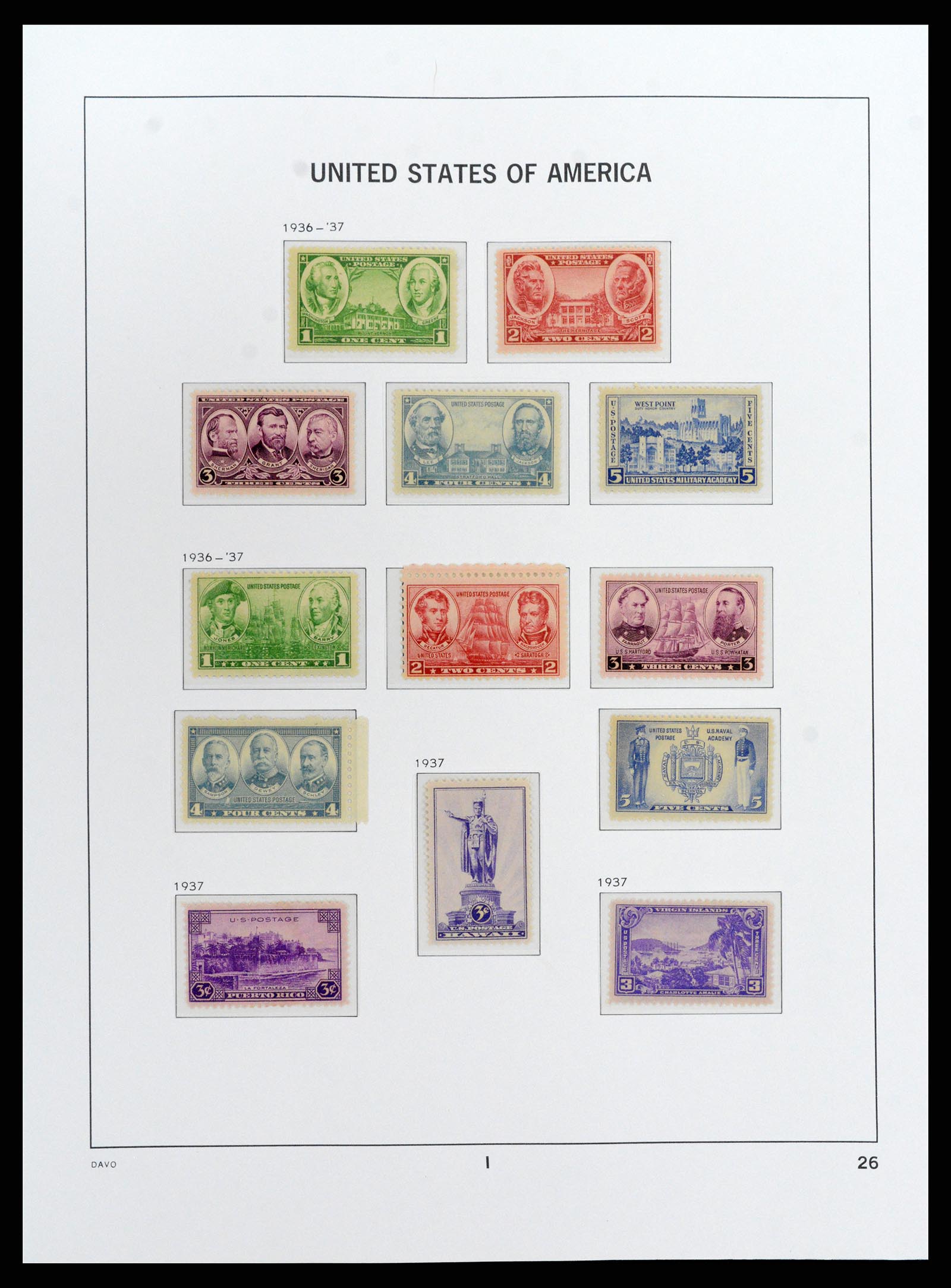 37810 040 - Postzegelverzameling 37810 USA 1851-2000.