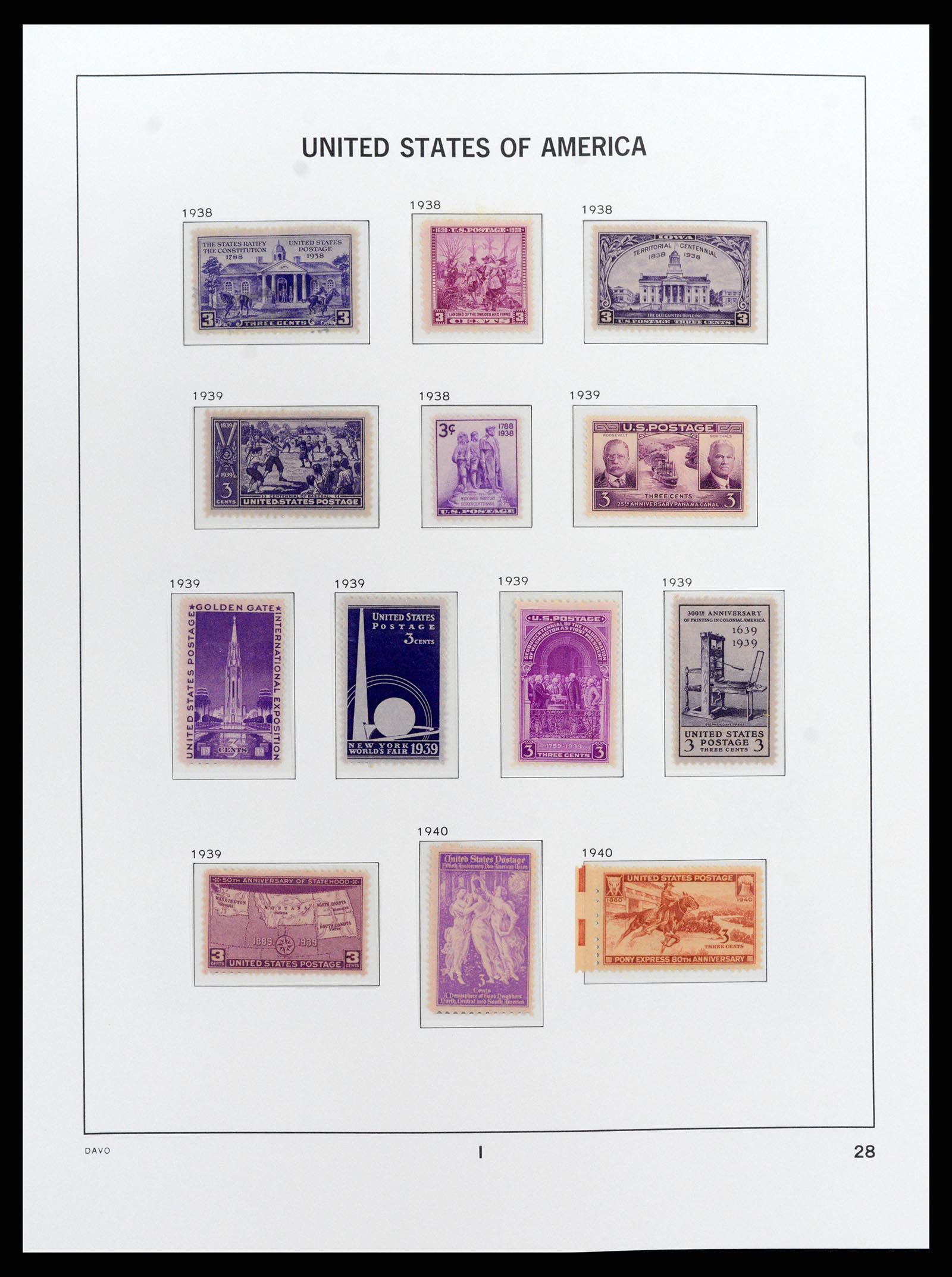 37810 043 - Postzegelverzameling 37810 USA 1851-2000.