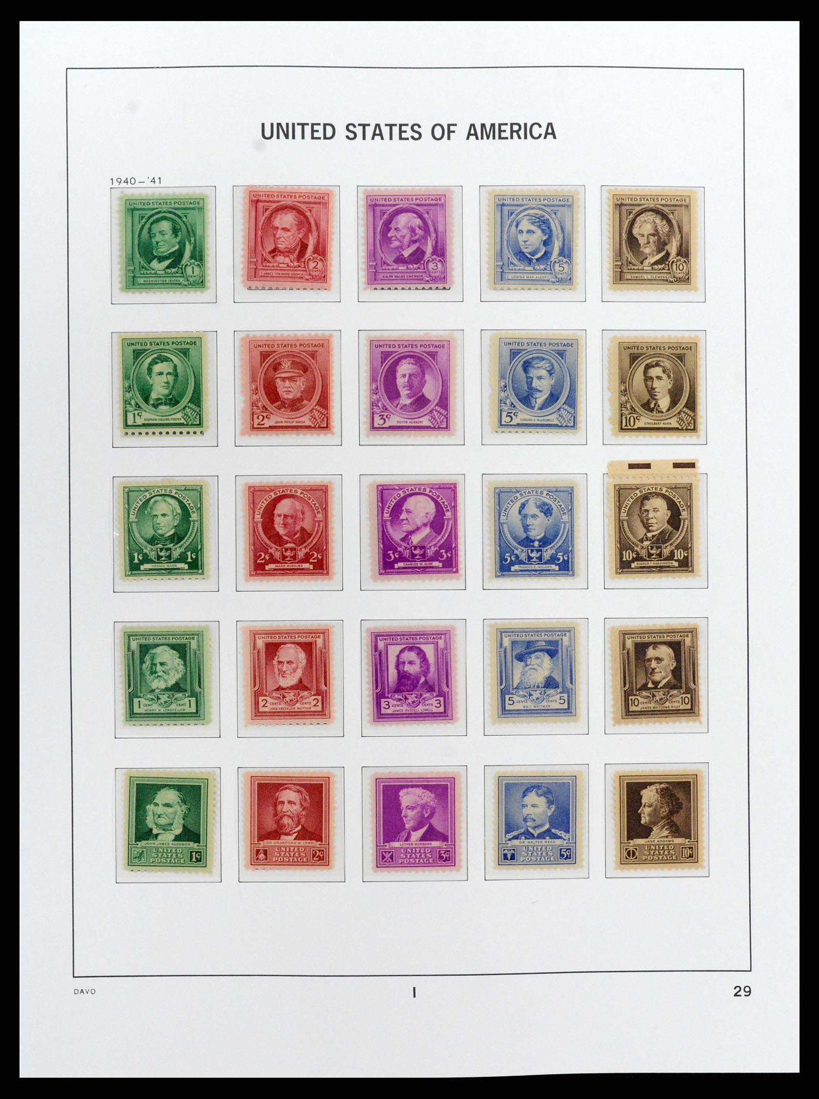 37810 044 - Postzegelverzameling 37810 USA 1851-2000.