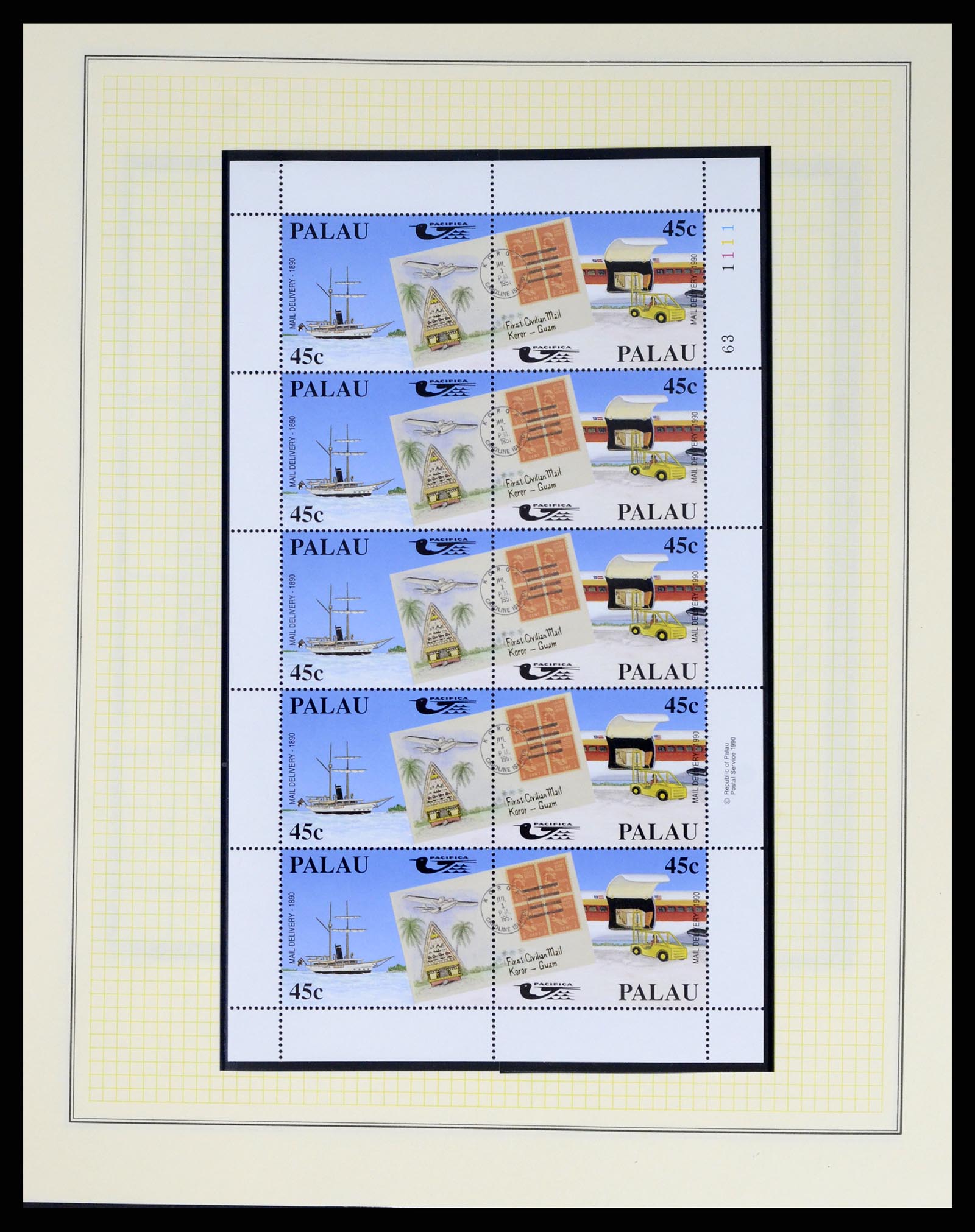 37811 034 - Postzegelverzameling 37811 Palau 1983-2005.