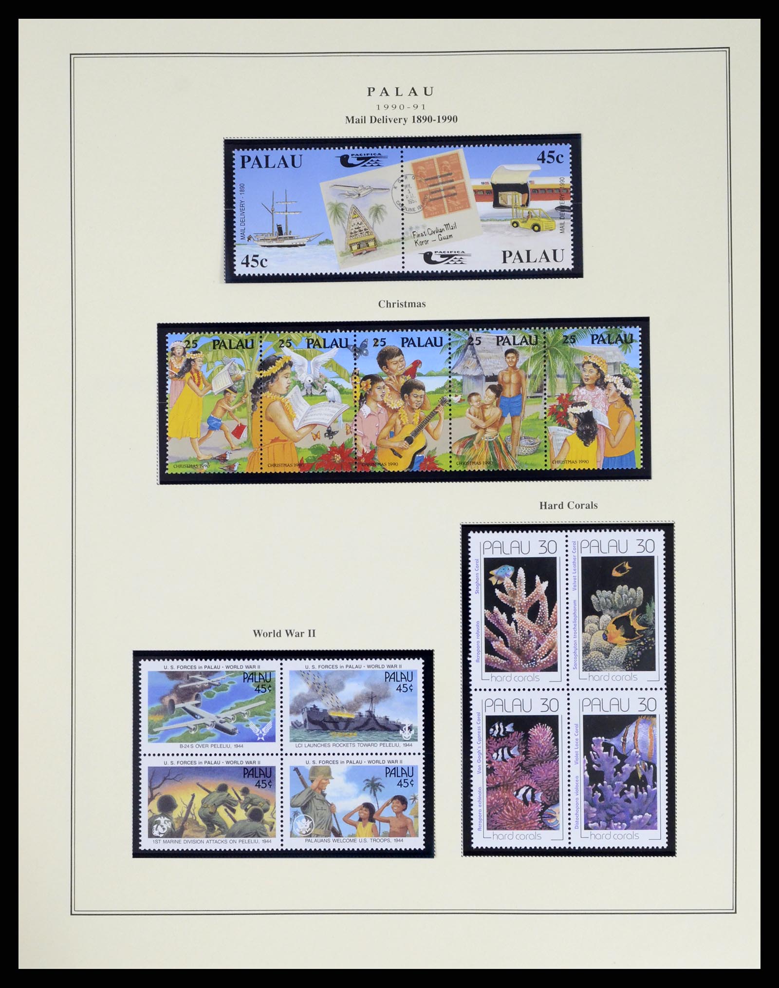 37811 038 - Postzegelverzameling 37811 Palau 1983-2005.