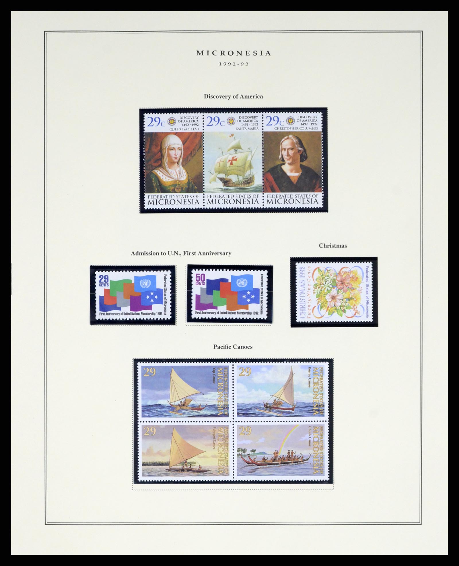 37812 032 - Postzegelverzameling 37812 Micronesië 1980-2005.