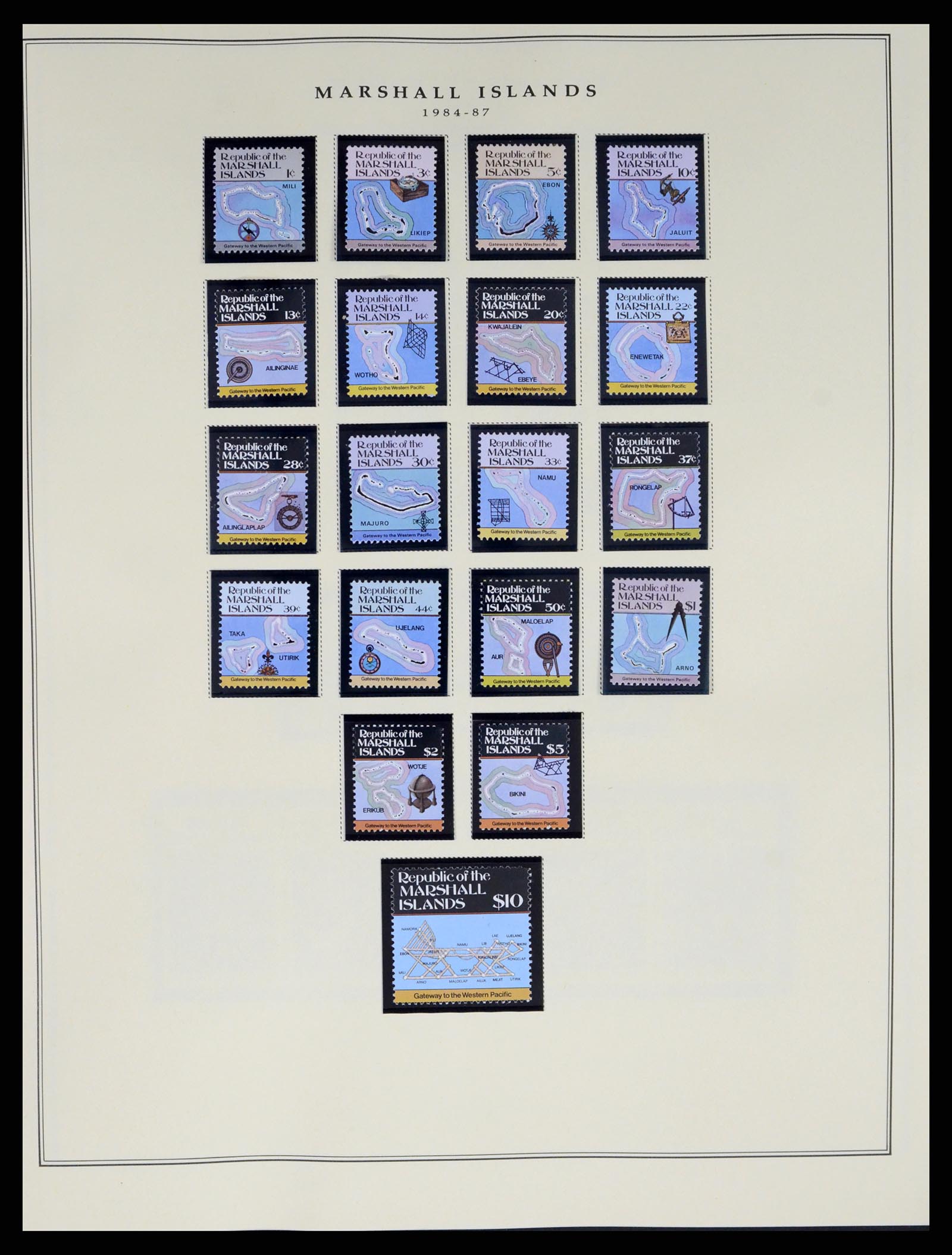 37813 003 - Postzegelverzameling 37813 Marshalleilanden 1984-2005.