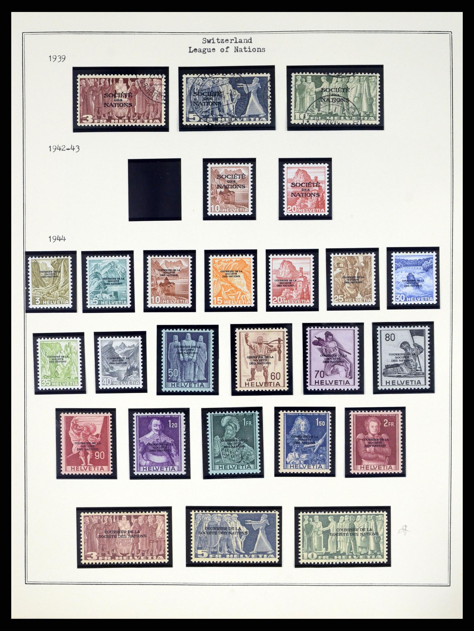 37814 003 - Postzegelverzameling 37814 Zwitserland dienst 1922-1989.