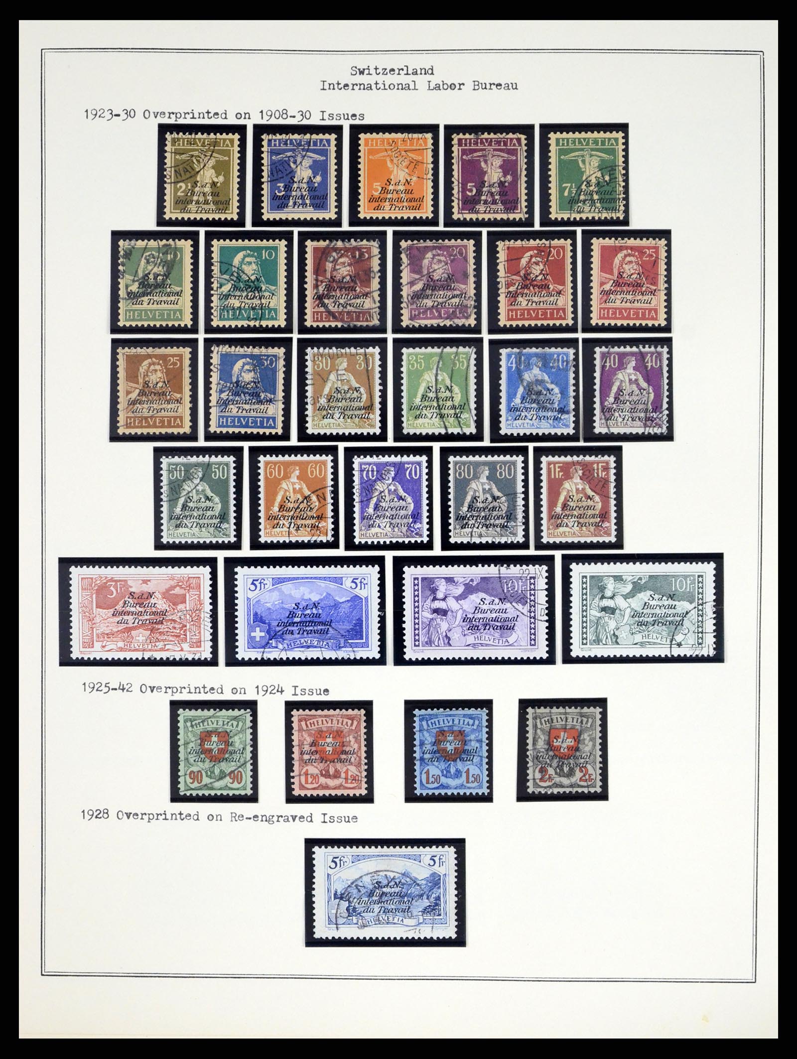 37814 004 - Postzegelverzameling 37814 Zwitserland dienst 1922-1989.