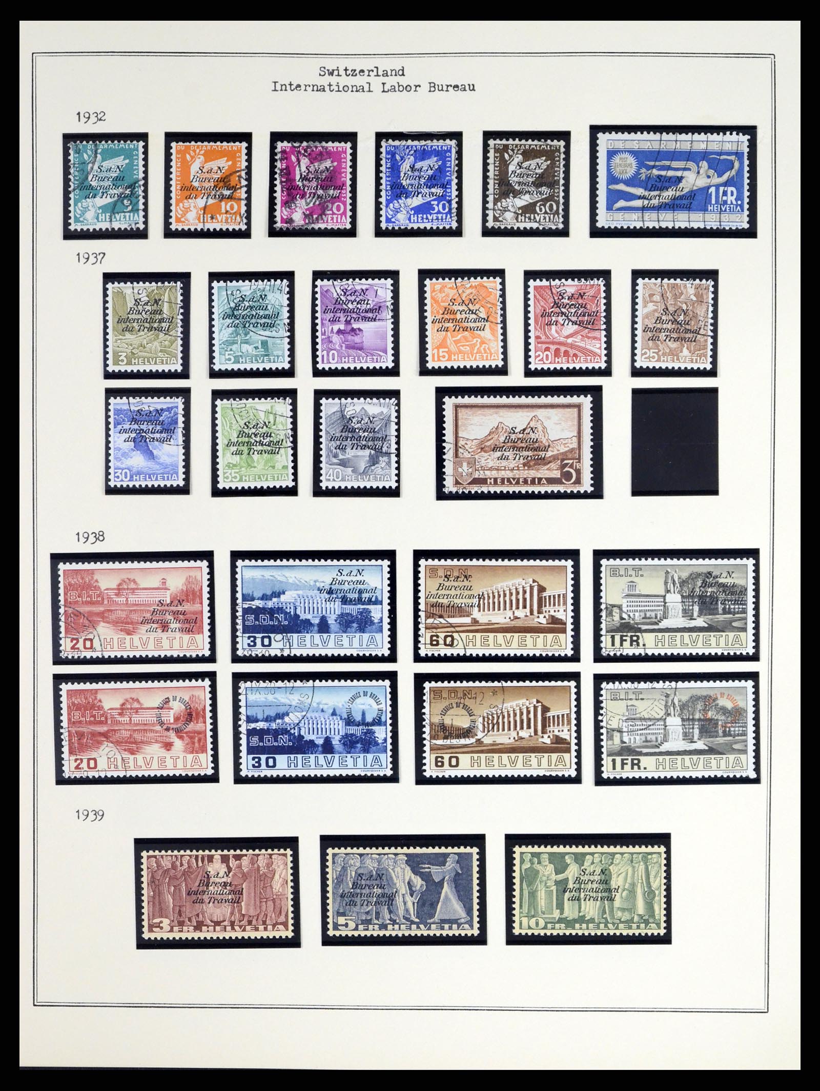 37814 005 - Postzegelverzameling 37814 Zwitserland dienst 1922-1989.
