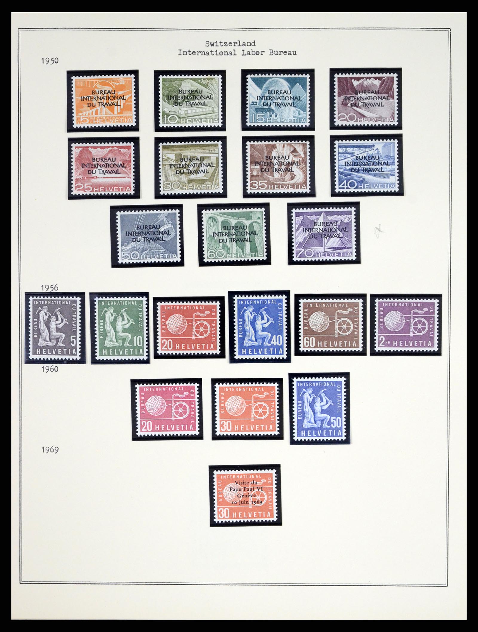 37814 007 - Postzegelverzameling 37814 Zwitserland dienst 1922-1989.