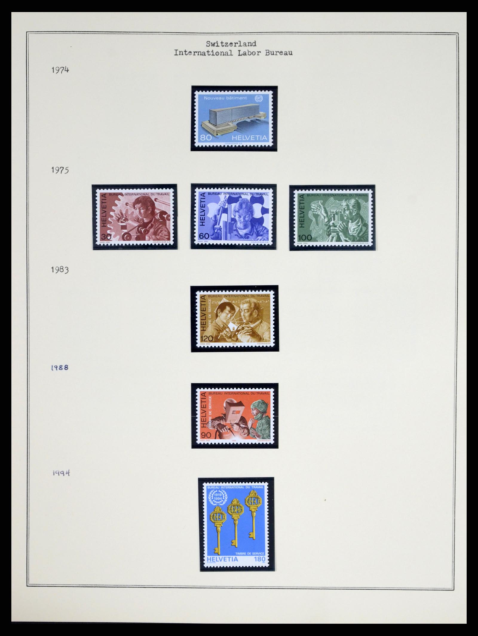37814 008 - Postzegelverzameling 37814 Zwitserland dienst 1922-1989.