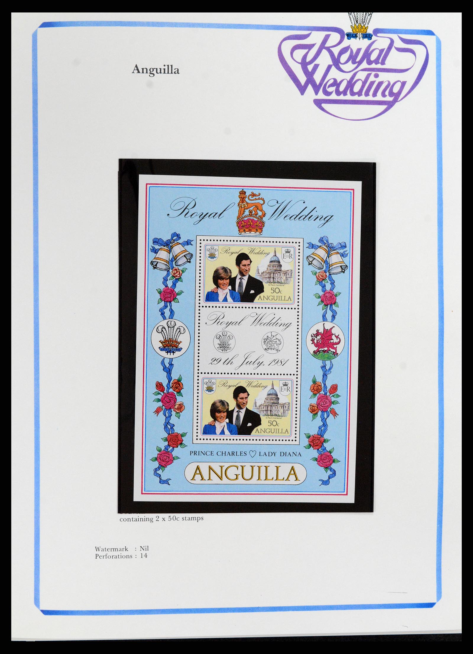 37818 003 - Postzegelverzameling 37818 Royal Wedding 1981.
