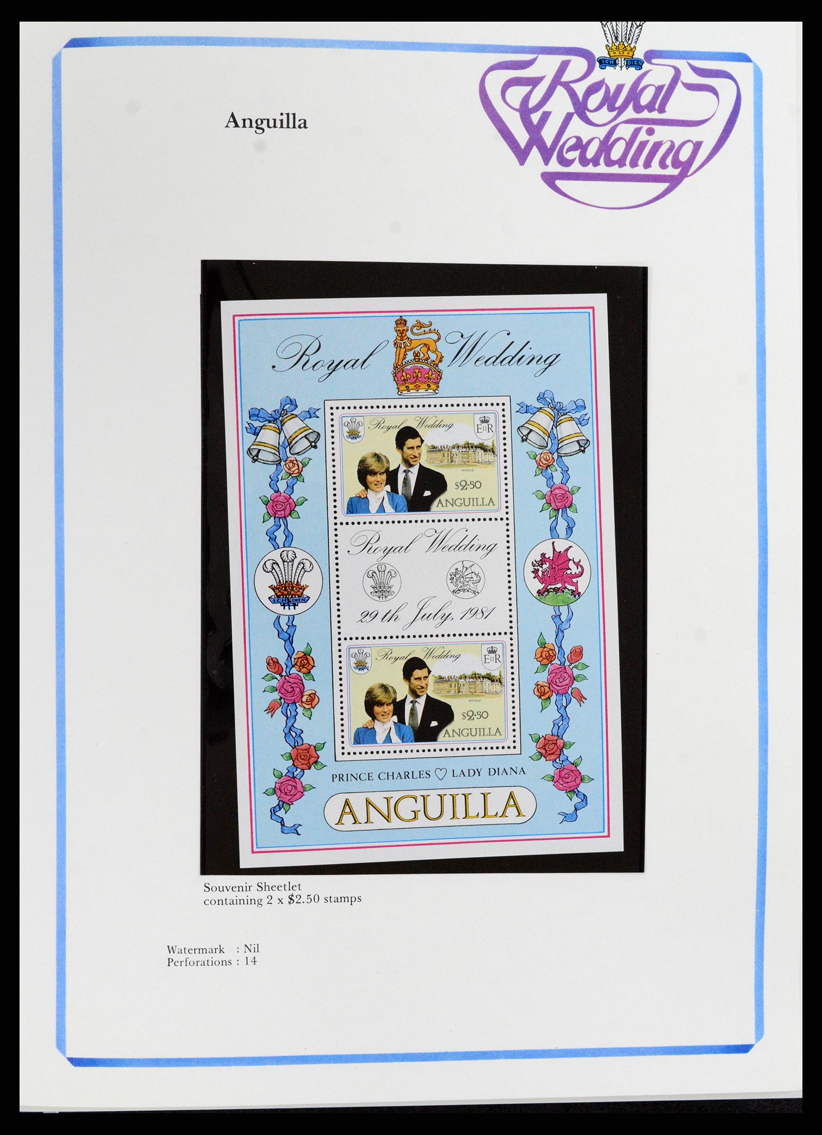 37818 004 - Postzegelverzameling 37818 Royal Wedding 1981.