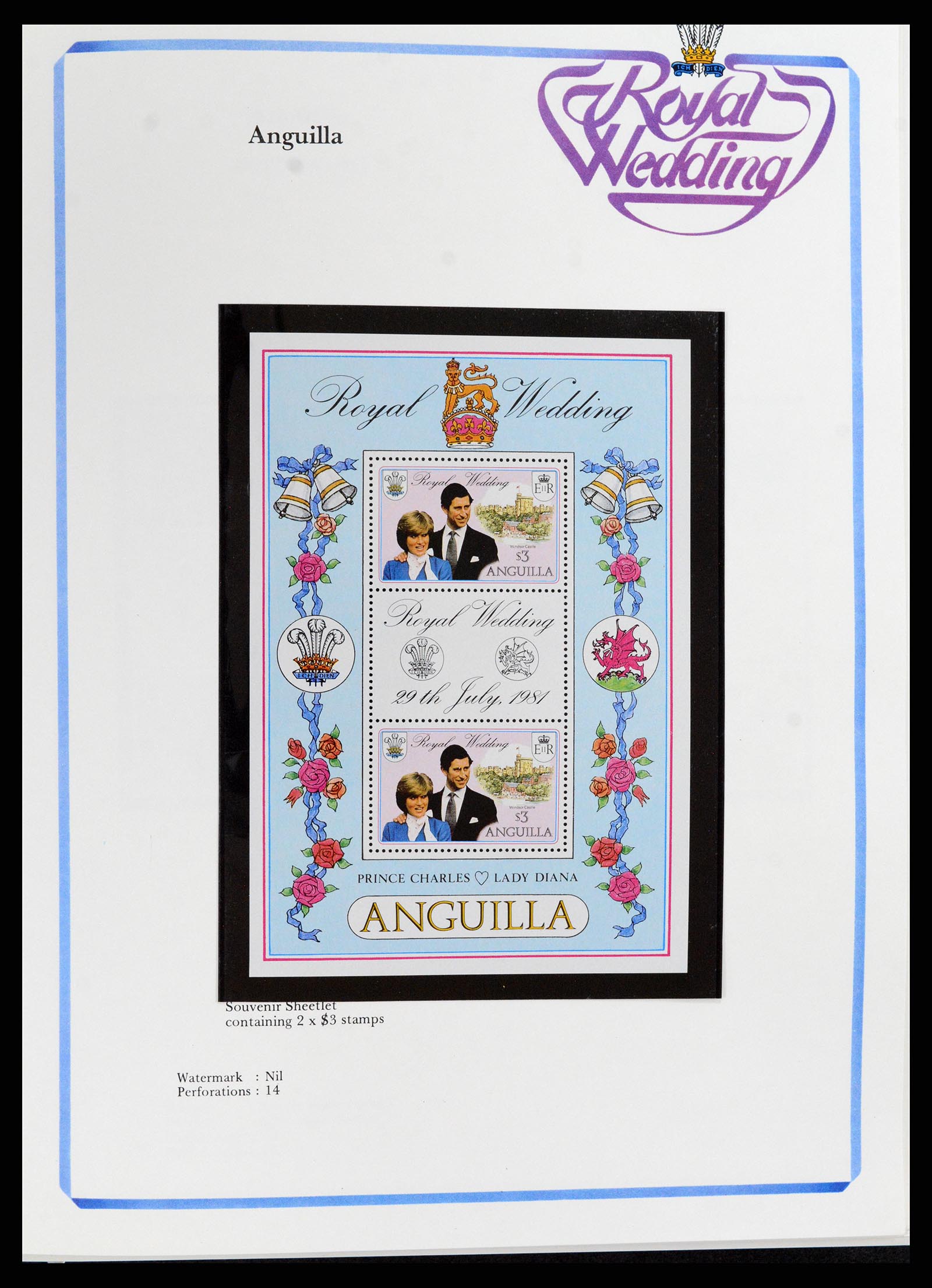 37818 005 - Postzegelverzameling 37818 Royal Wedding 1981.