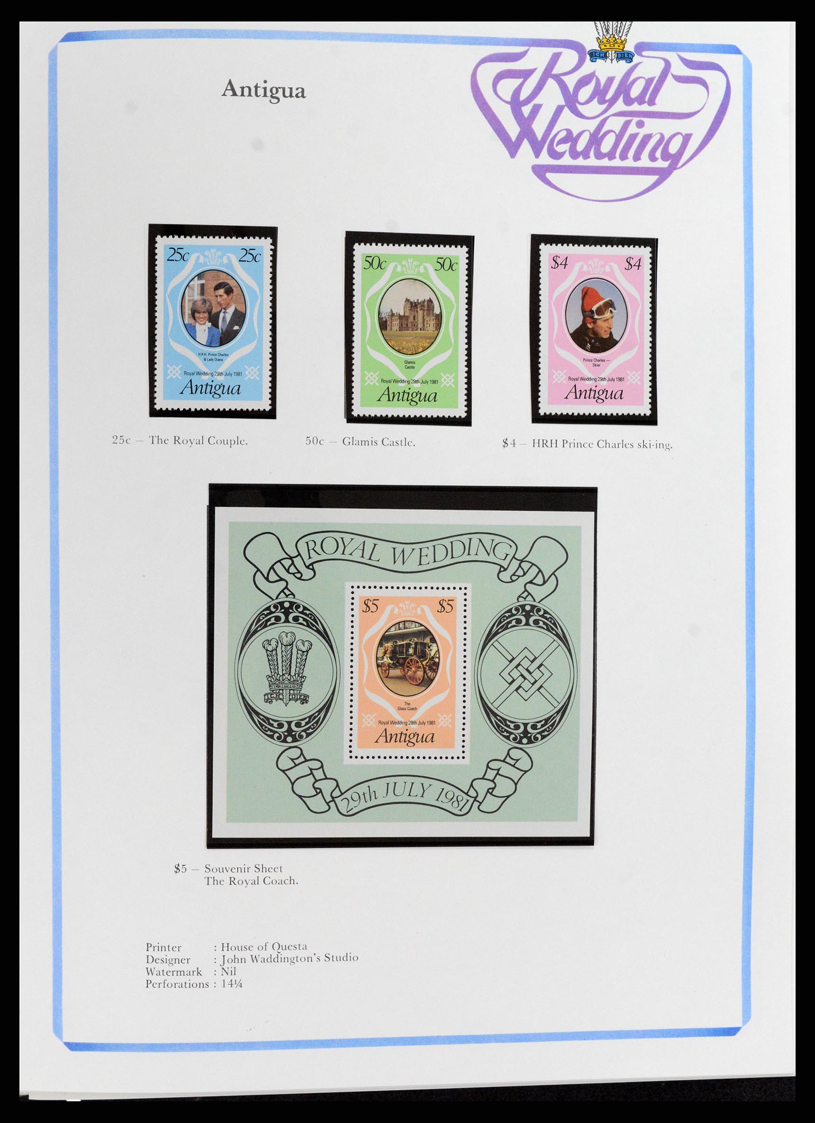 37818 010 - Stamp Collection 37818 Royal Wedding 1981.