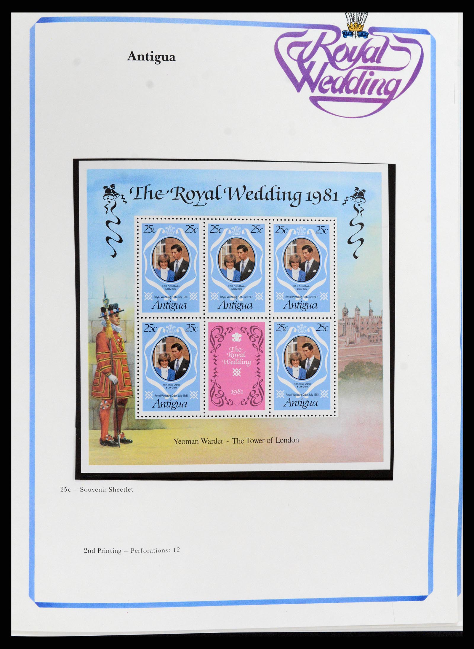 37818 012 - Postzegelverzameling 37818 Royal Wedding 1981.