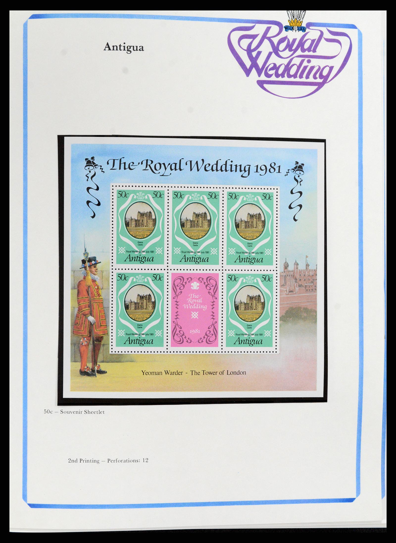 37818 013 - Postzegelverzameling 37818 Royal Wedding 1981.