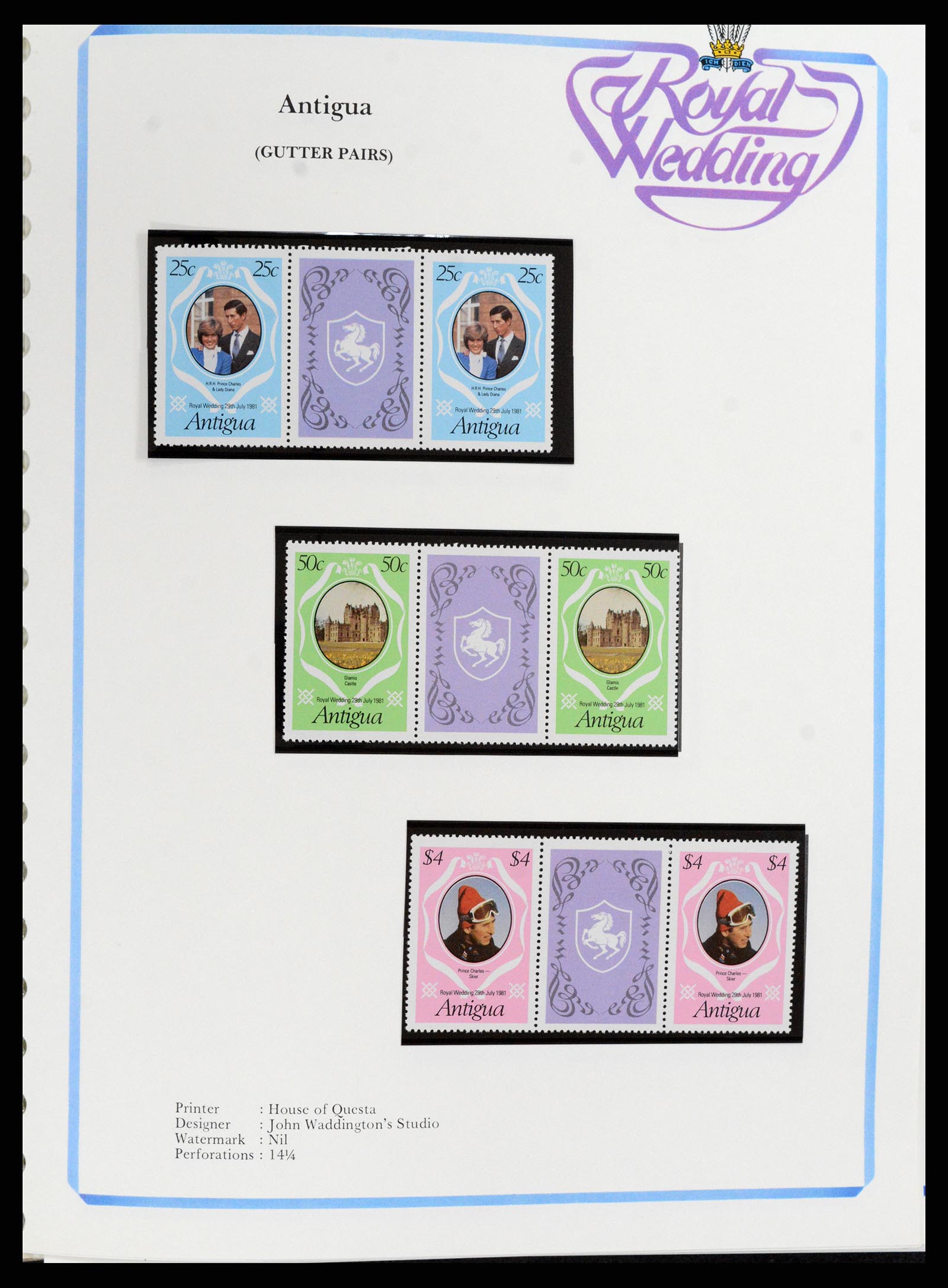 37818 015 - Postzegelverzameling 37818 Royal Wedding 1981.