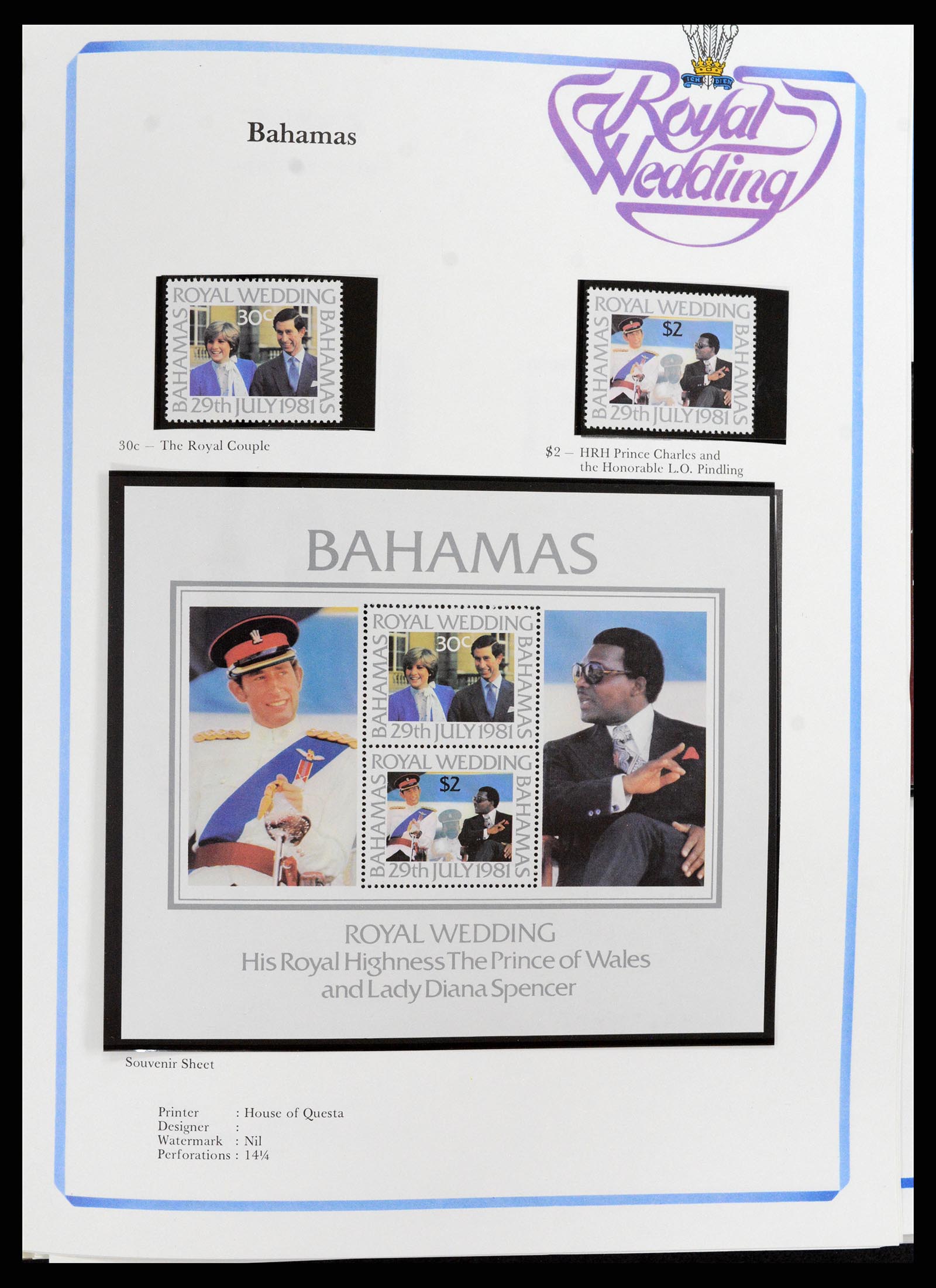 37818 019 - Stamp Collection 37818 Royal Wedding 1981.