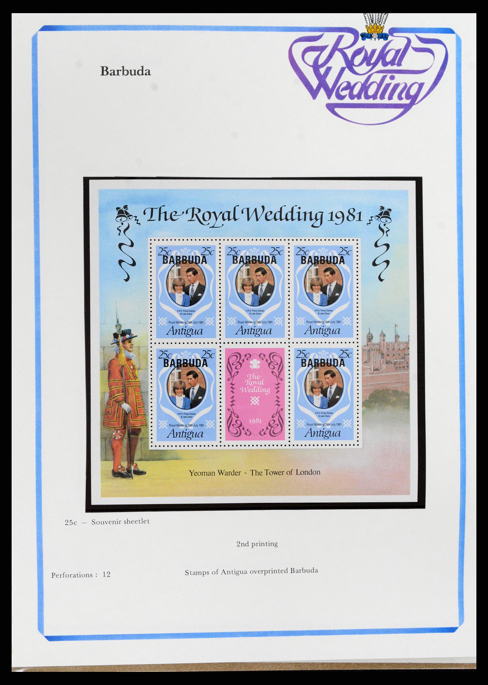 37818 022 - Stamp Collection 37818 Royal Wedding 1981.