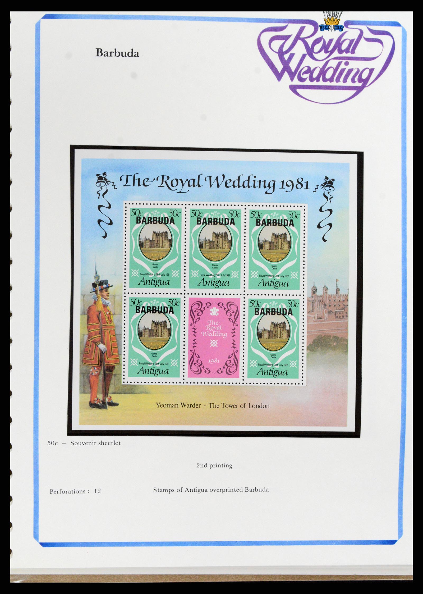 37818 023 - Stamp Collection 37818 Royal Wedding 1981.