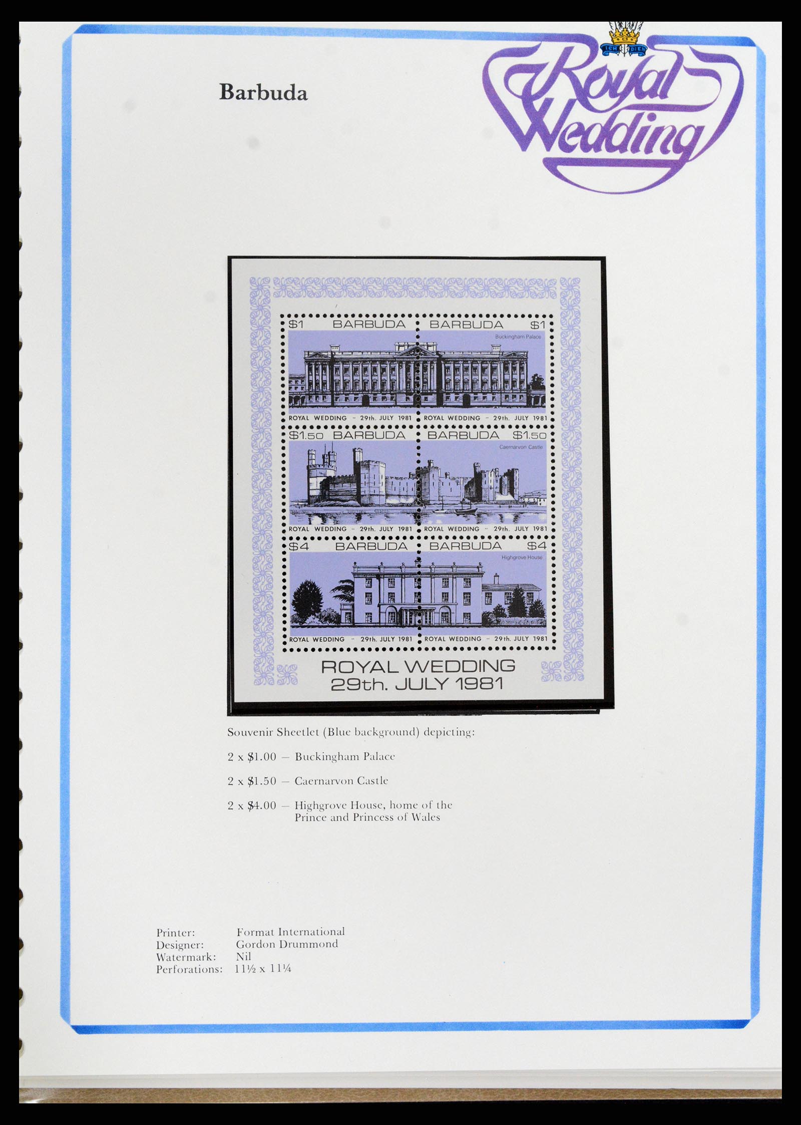 37818 025 - Stamp Collection 37818 Royal Wedding 1981.