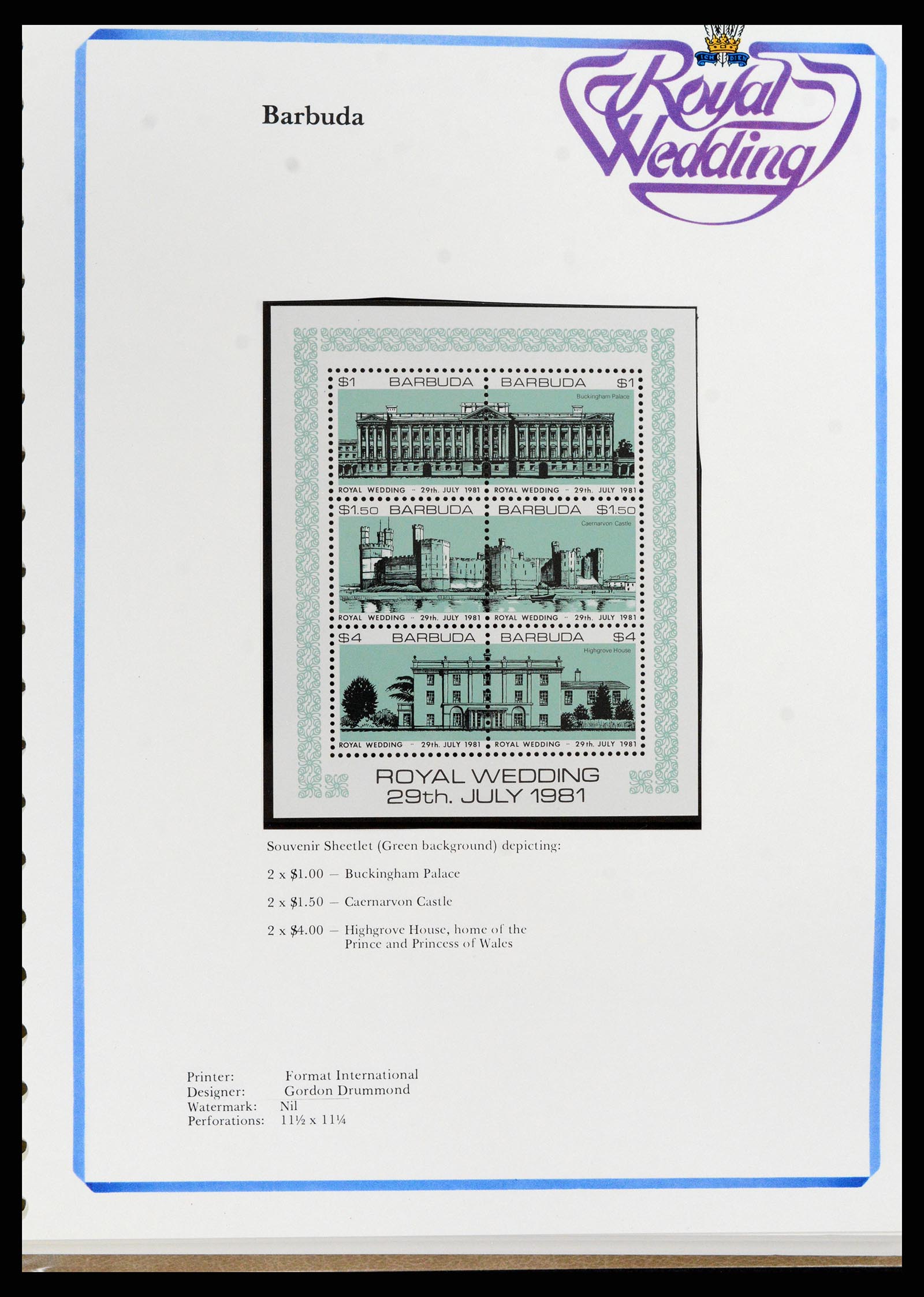 37818 026 - Stamp Collection 37818 Royal Wedding 1981.