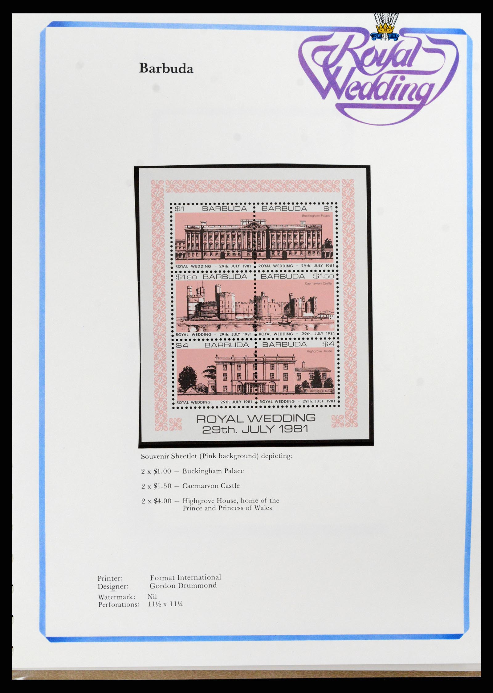 37818 027 - Stamp Collection 37818 Royal Wedding 1981.