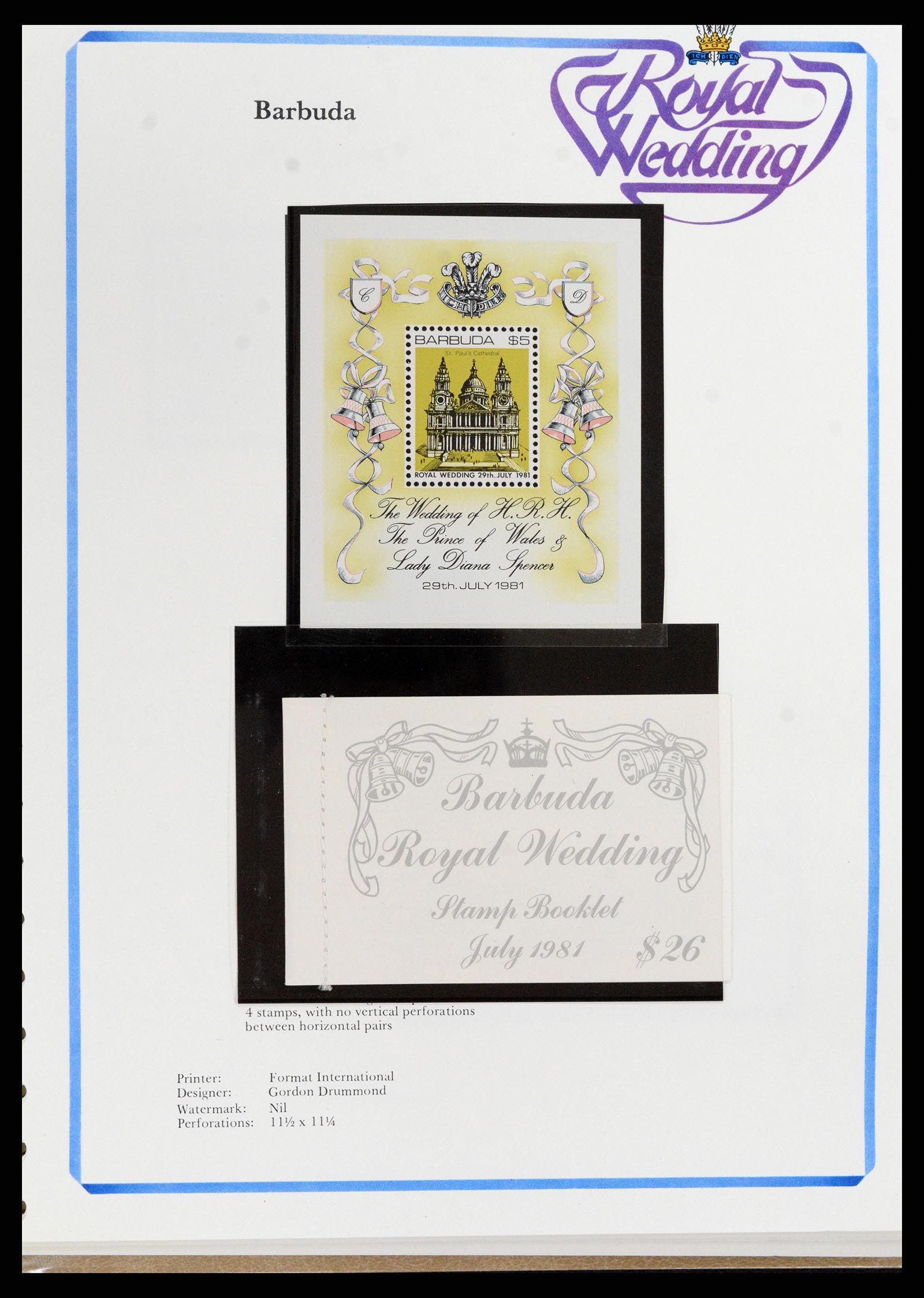 37818 028 - Stamp Collection 37818 Royal Wedding 1981.