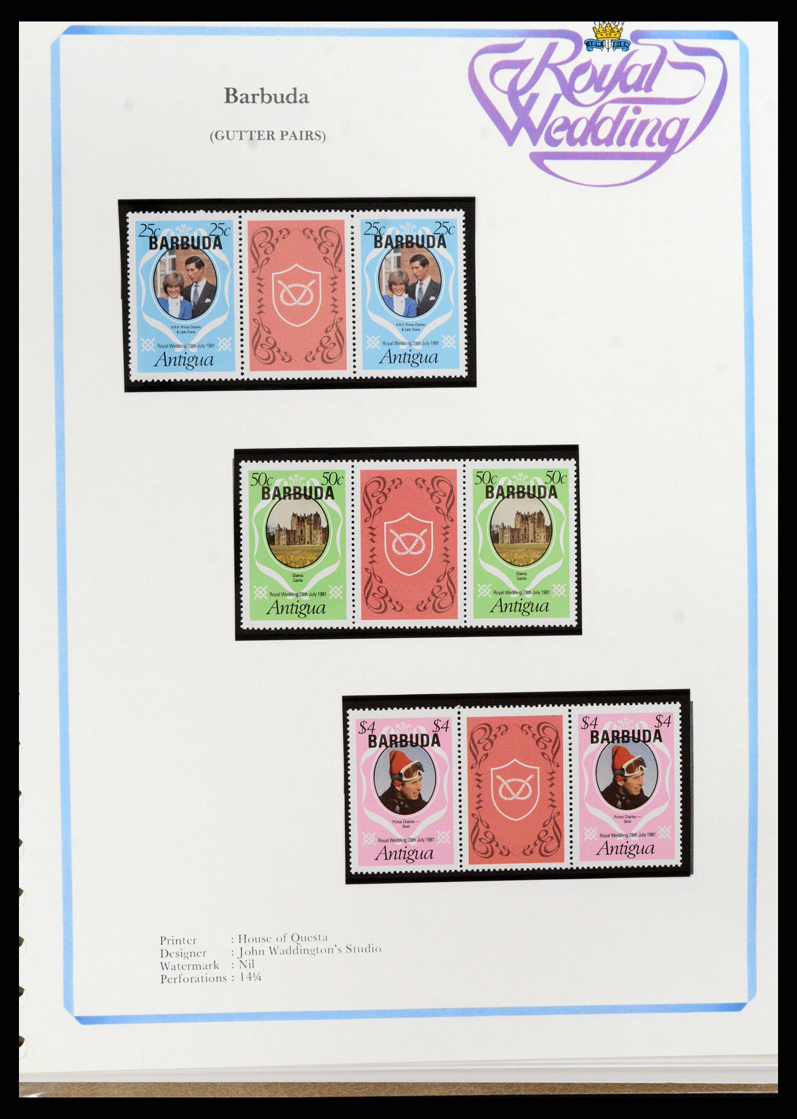 37818 029 - Stamp Collection 37818 Royal Wedding 1981.
