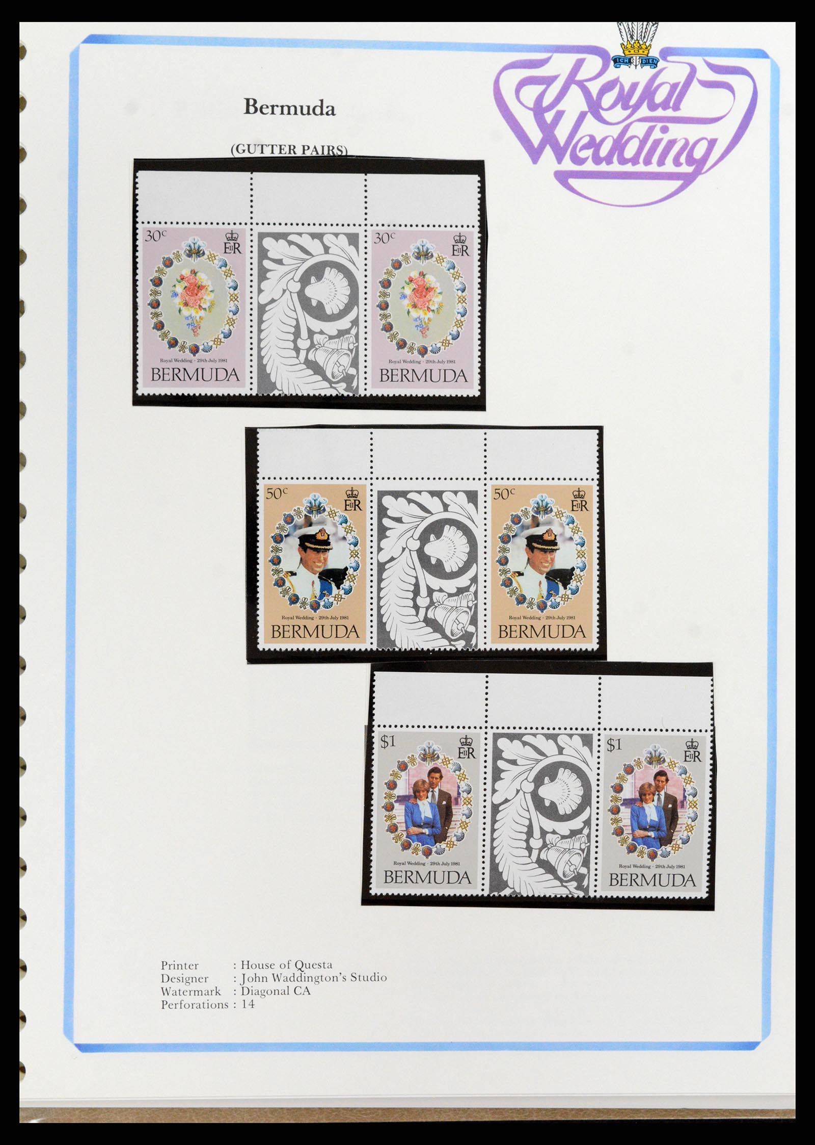 37818 033 - Stamp Collection 37818 Royal Wedding 1981.