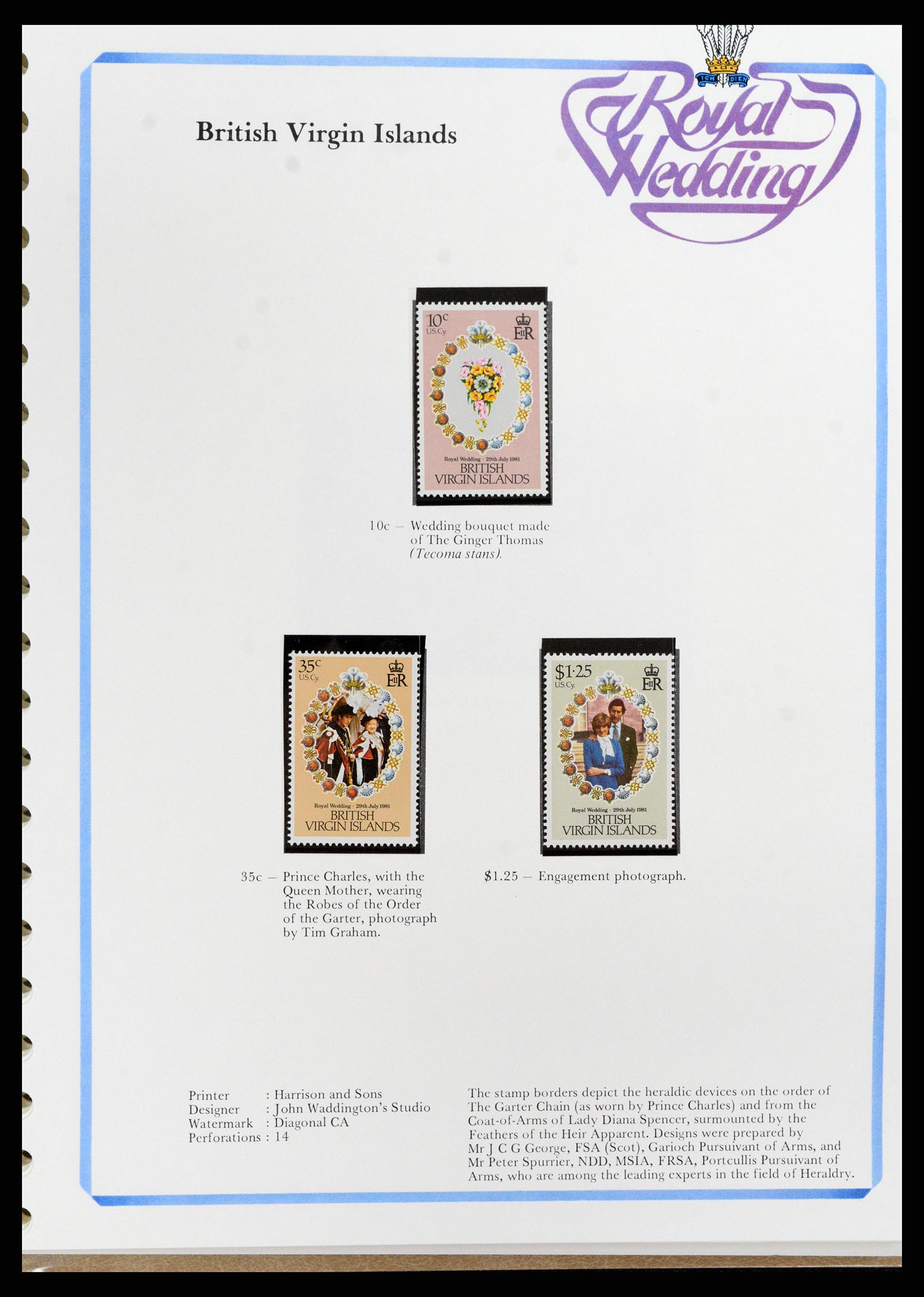 37818 034 - Stamp Collection 37818 Royal Wedding 1981.