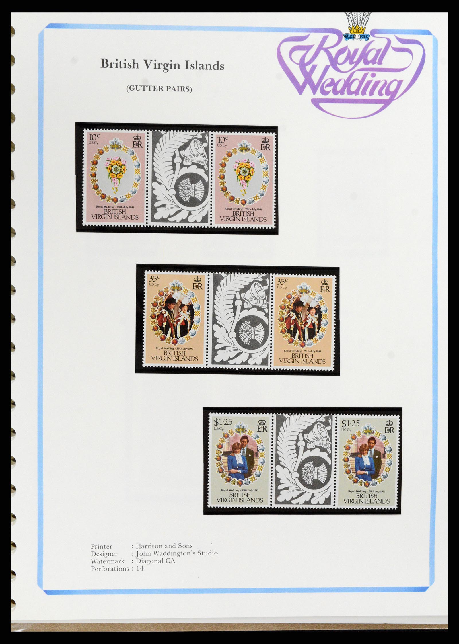37818 036 - Stamp Collection 37818 Royal Wedding 1981.
