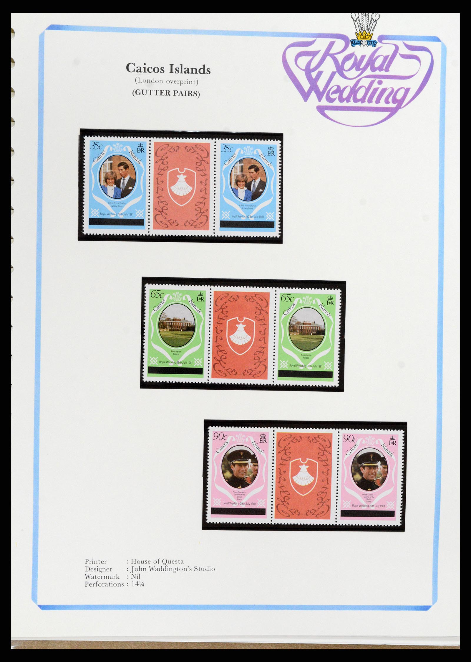 37818 043 - Postzegelverzameling 37818 Royal Wedding 1981.