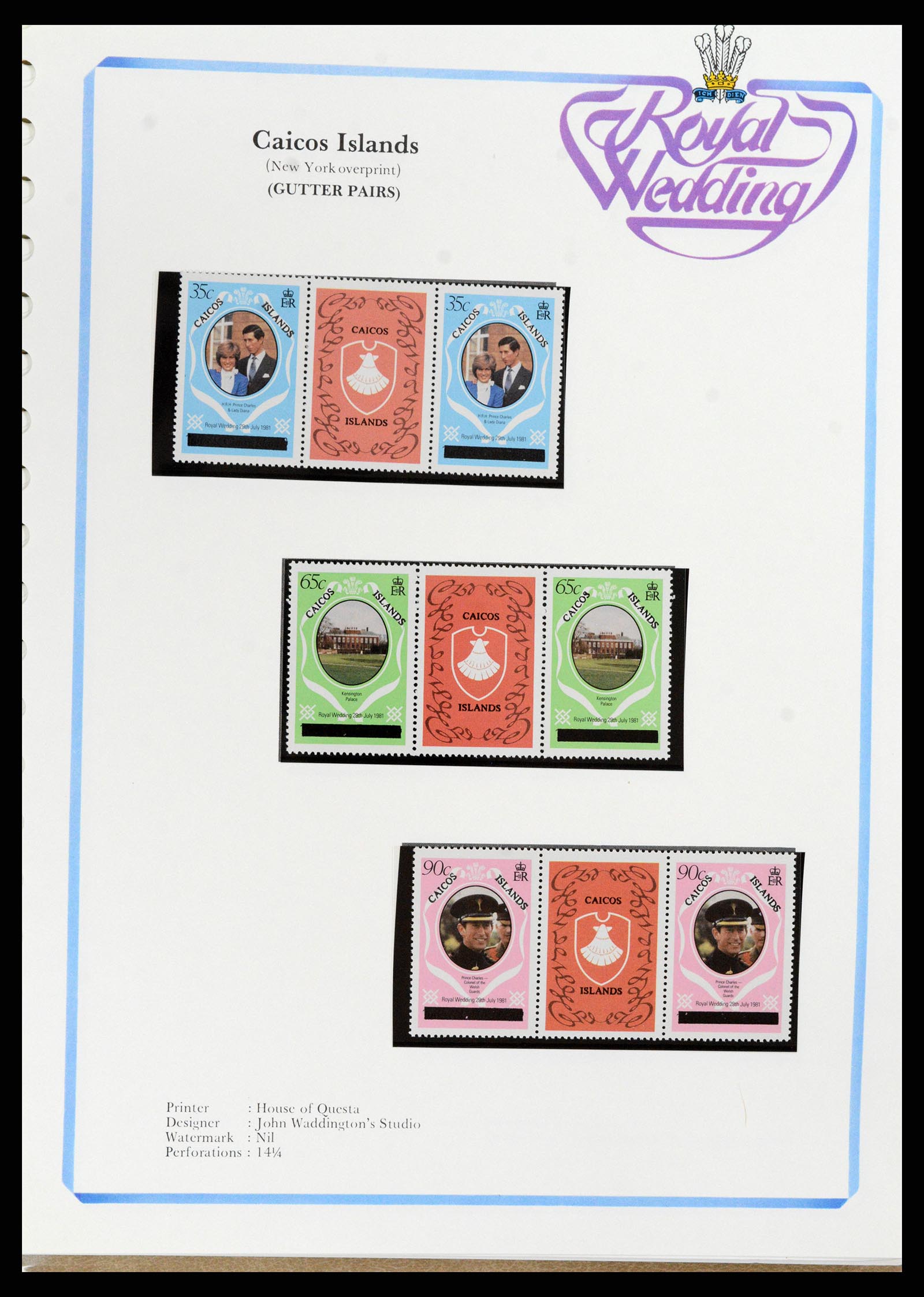37818 044 - Postzegelverzameling 37818 Royal Wedding 1981.