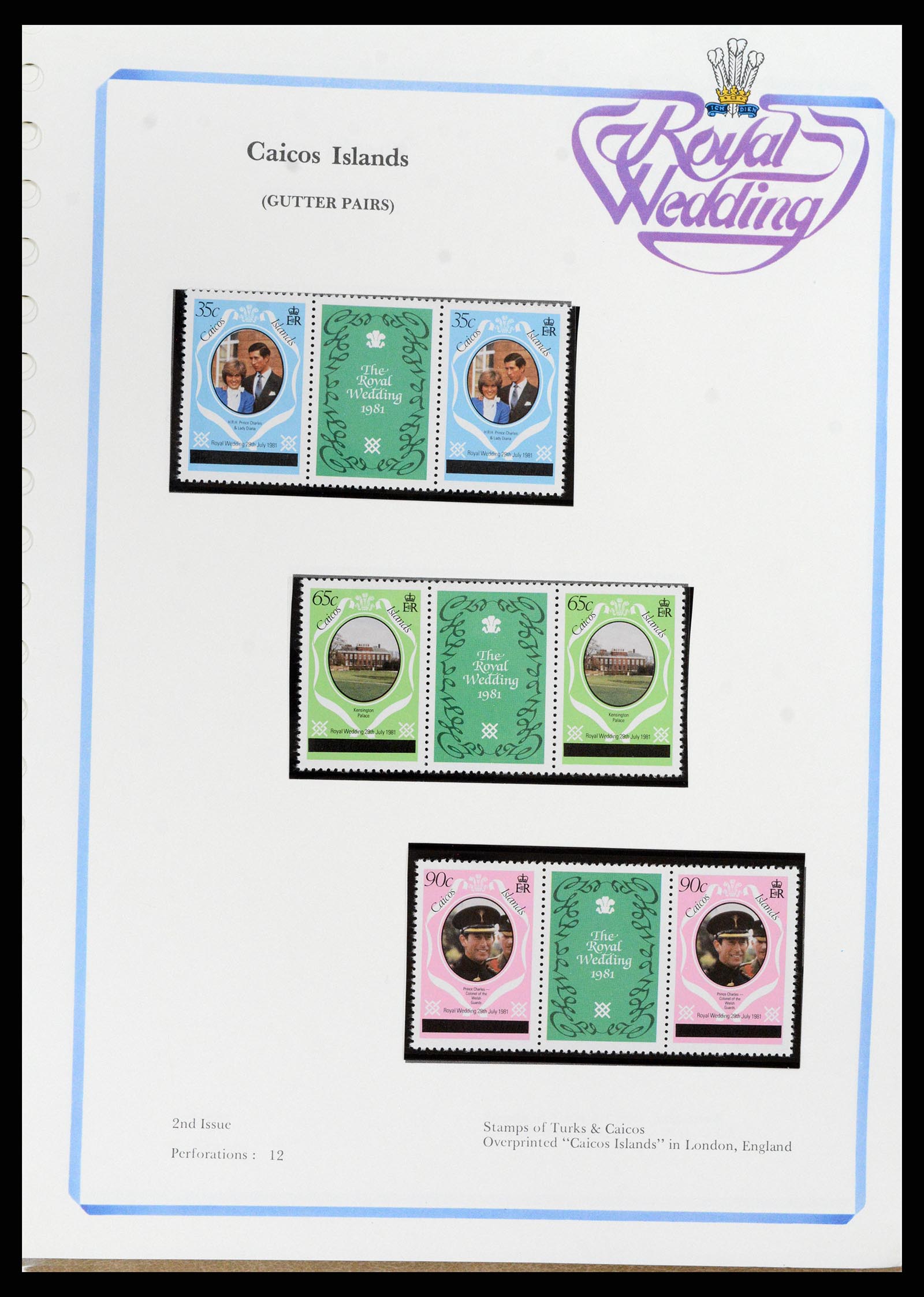 37818 045 - Postzegelverzameling 37818 Royal Wedding 1981.