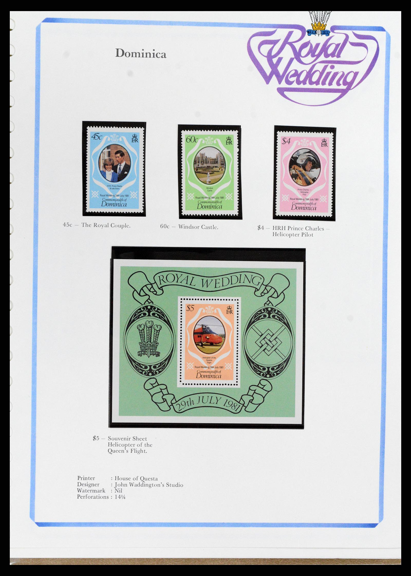 37818 049 - Postzegelverzameling 37818 Royal Wedding 1981.