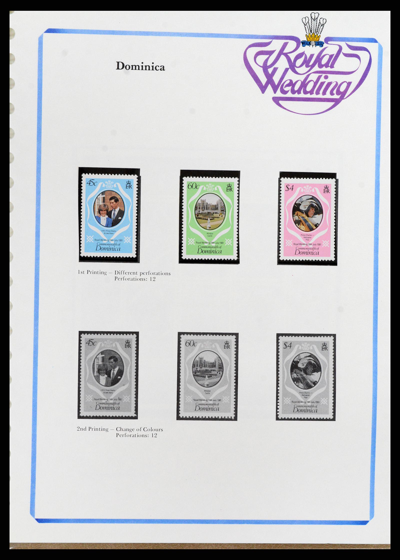 37818 051 - Postzegelverzameling 37818 Royal Wedding 1981.