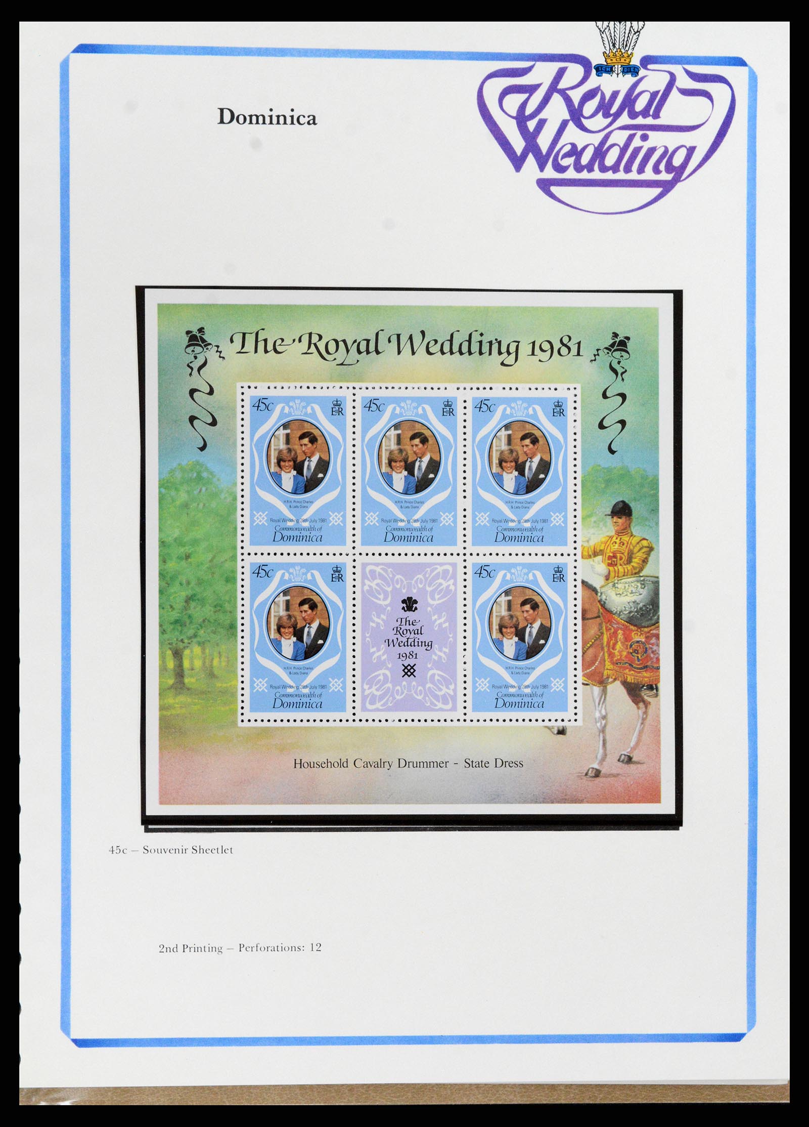 37818 052 - Postzegelverzameling 37818 Royal Wedding 1981.