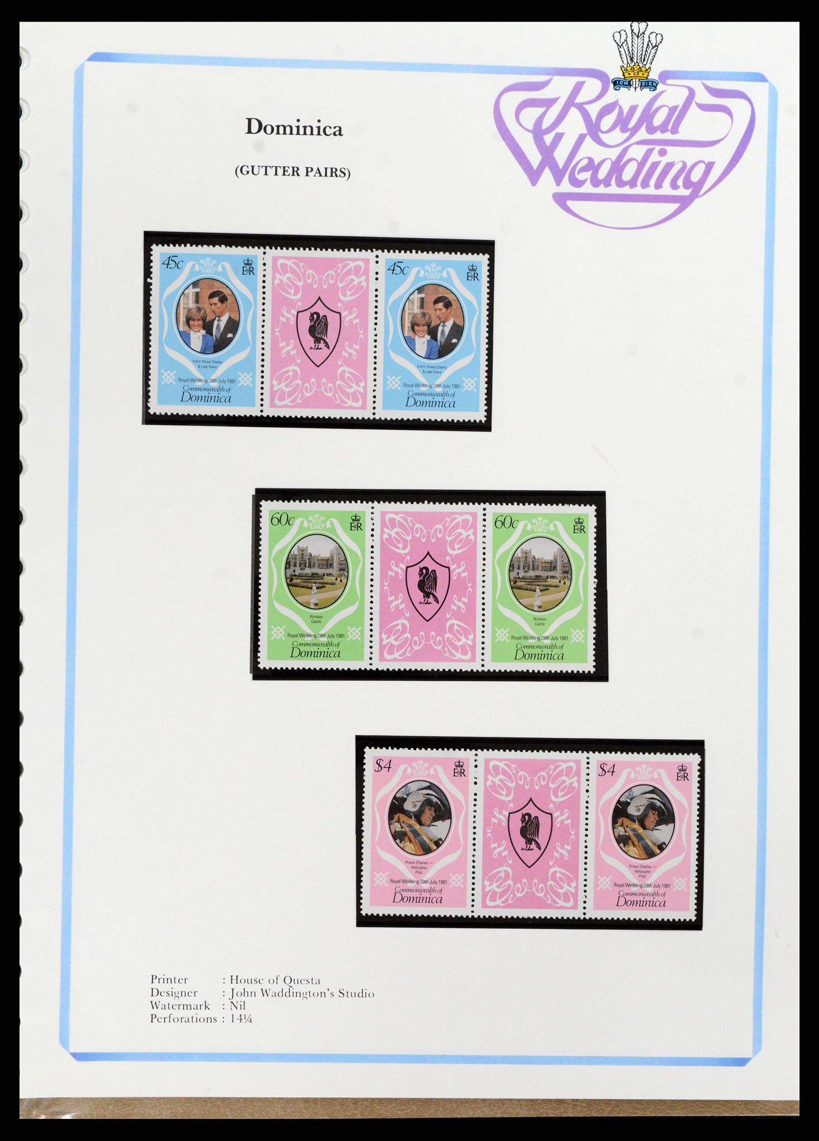 37818 055 - Stamp Collection 37818 Royal Wedding 1981.
