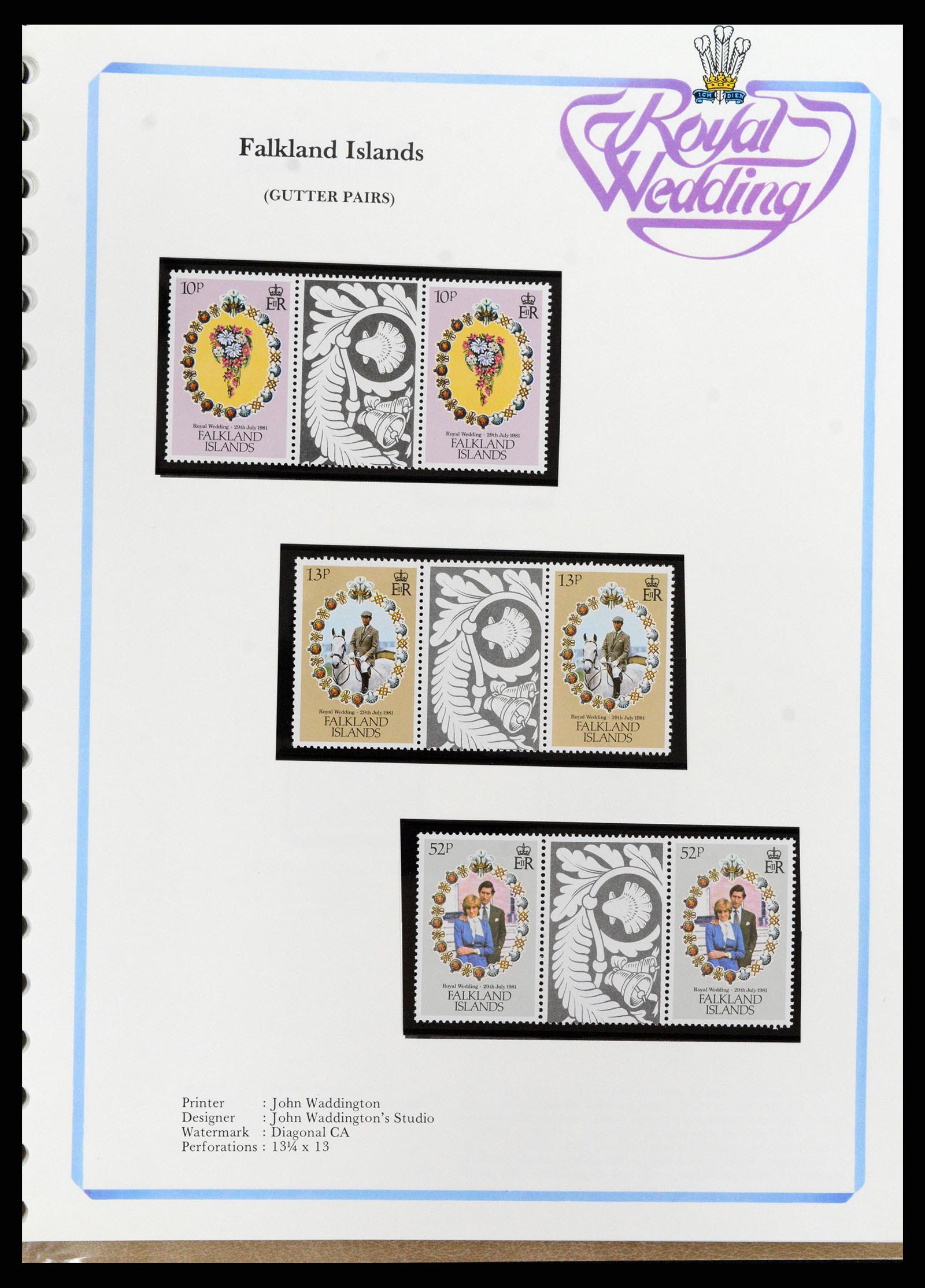 37818 058 - Postzegelverzameling 37818 Royal Wedding 1981.