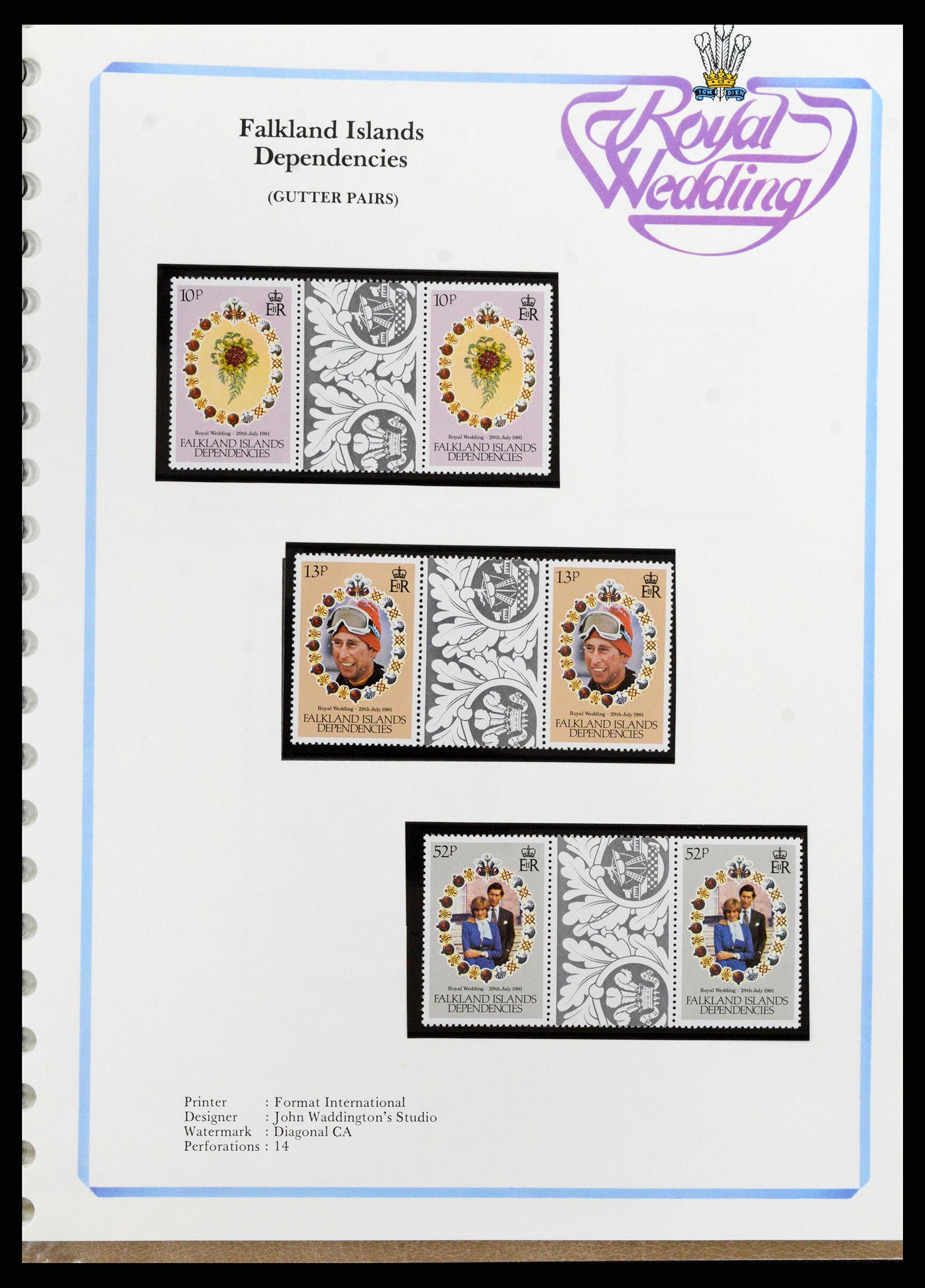 37818 060 - Stamp Collection 37818 Royal Wedding 1981.