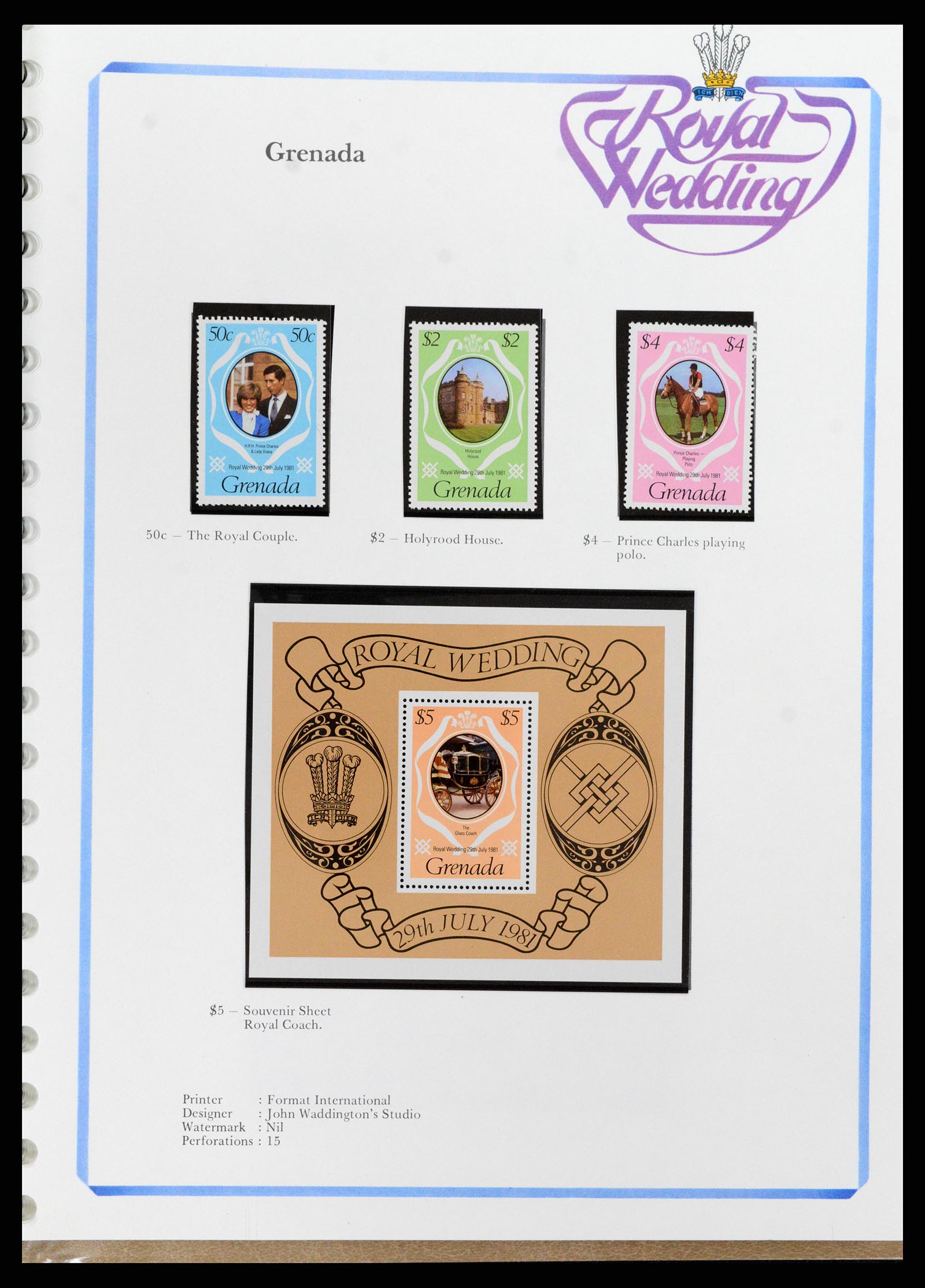 37818 061 - Stamp Collection 37818 Royal Wedding 1981.