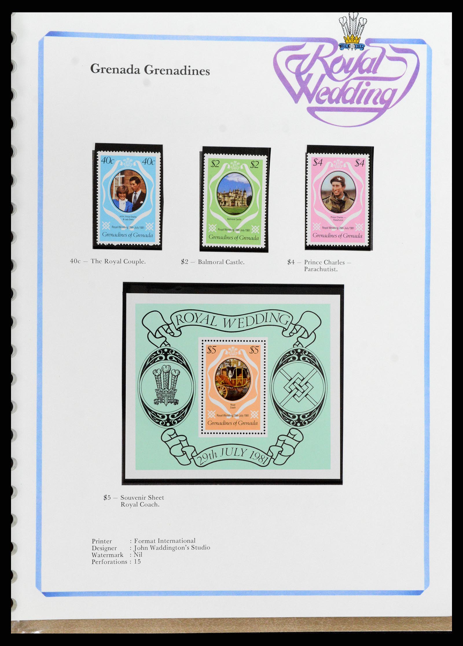 37818 068 - Stamp Collection 37818 Royal Wedding 1981.