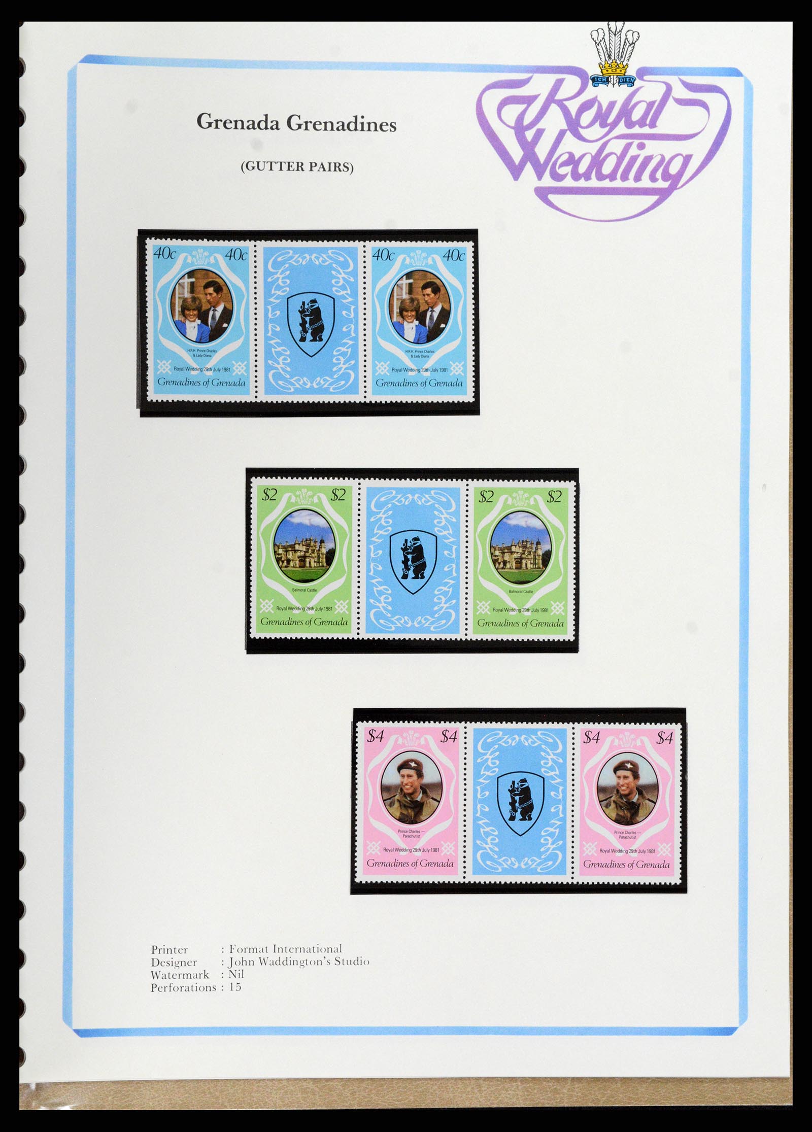 37818 072 - Stamp Collection 37818 Royal Wedding 1981.